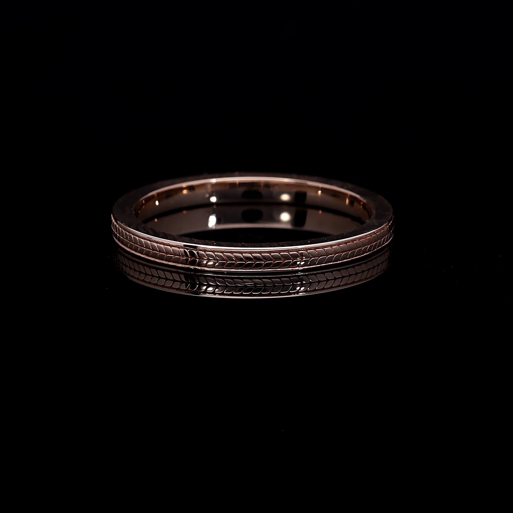 Inel V000466 din aur roz 14k model spic - Bijuterii LA ROSA