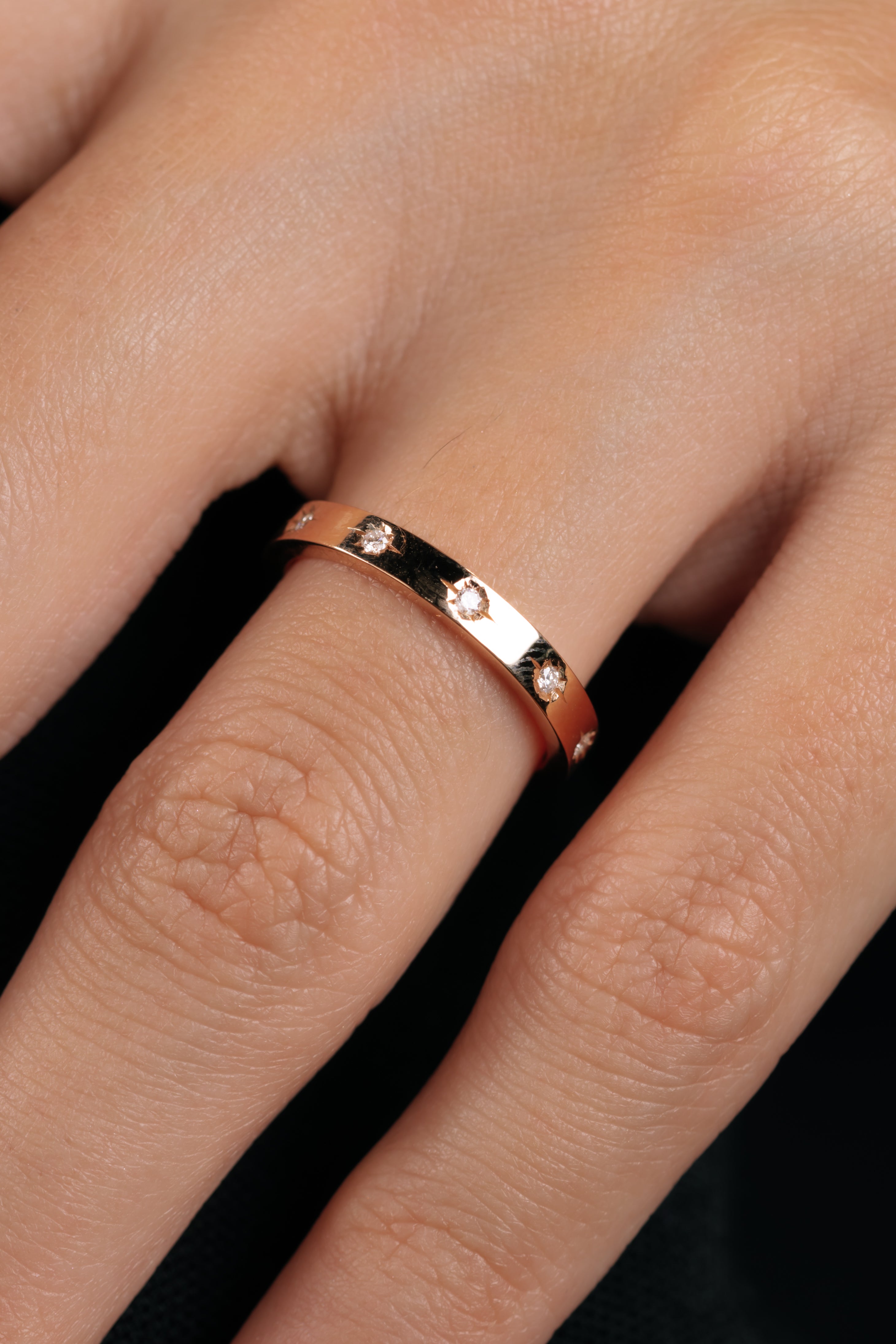 Inel V000474 din aur roz 14k cu diamante - Bijuterii LA ROSA