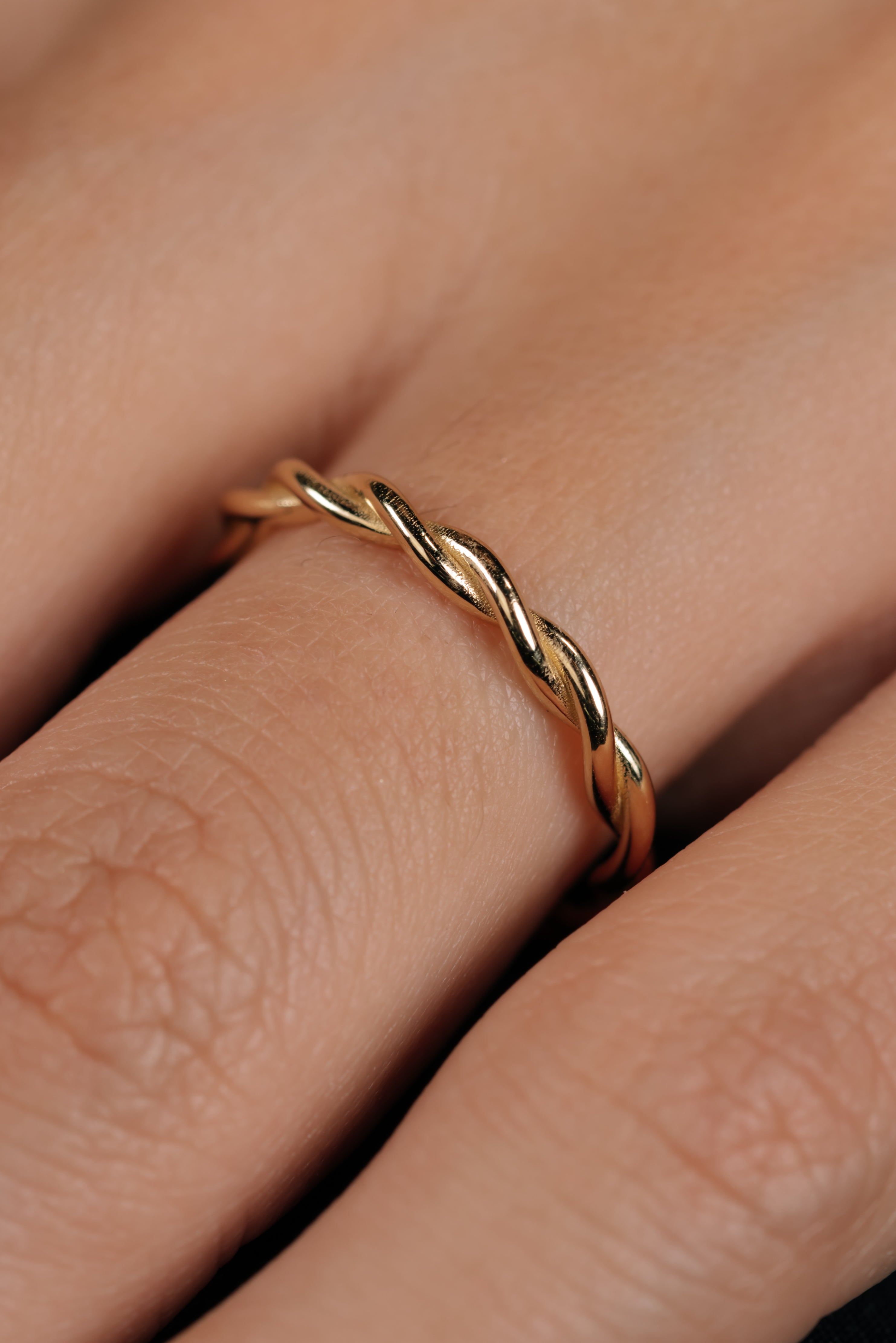 Inel V000473 din aur galben 14k model impletit - Bijuterii LA ROSA