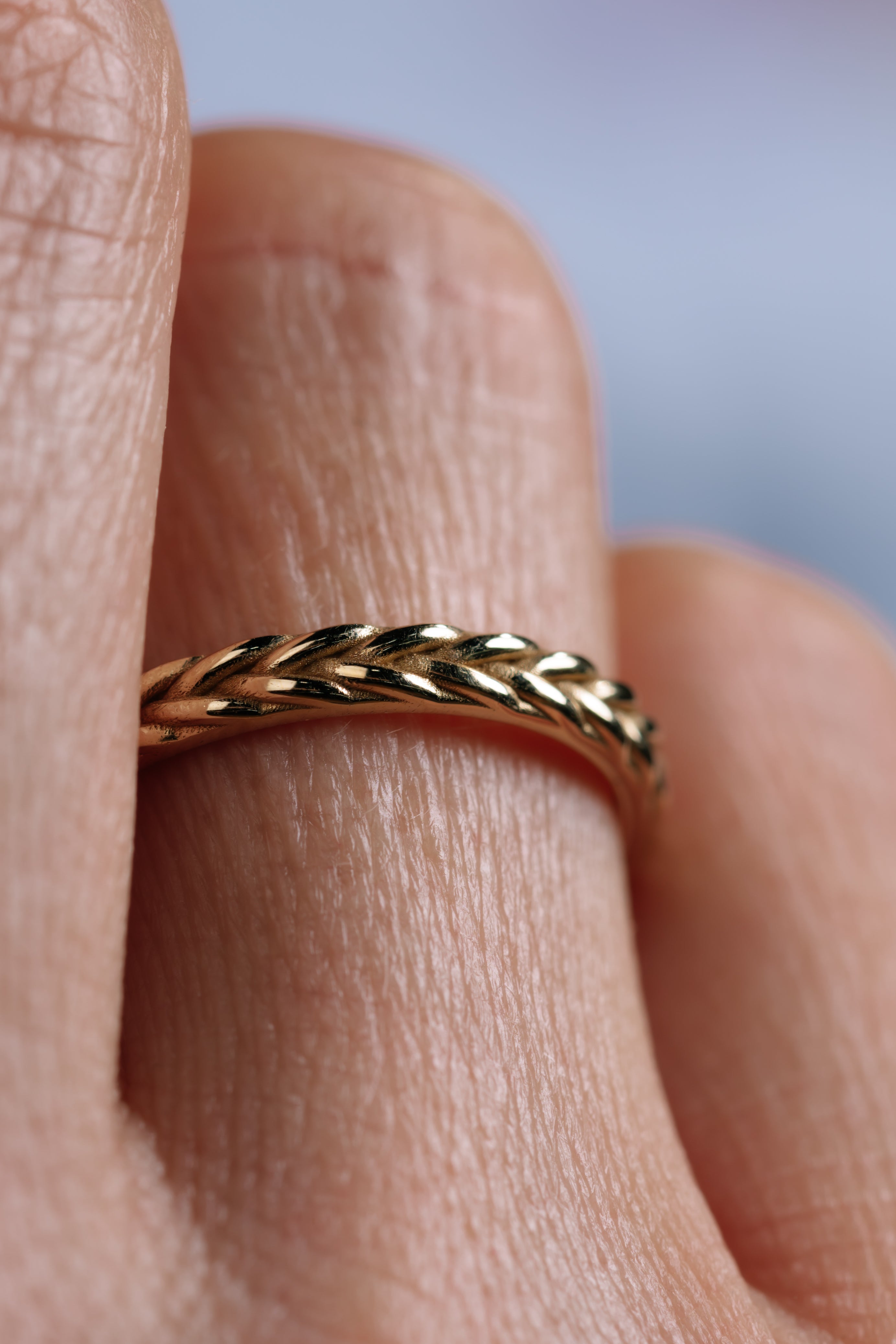 Inel V000472 din aur galben 14k model impletit - Bijuterii LA ROSA