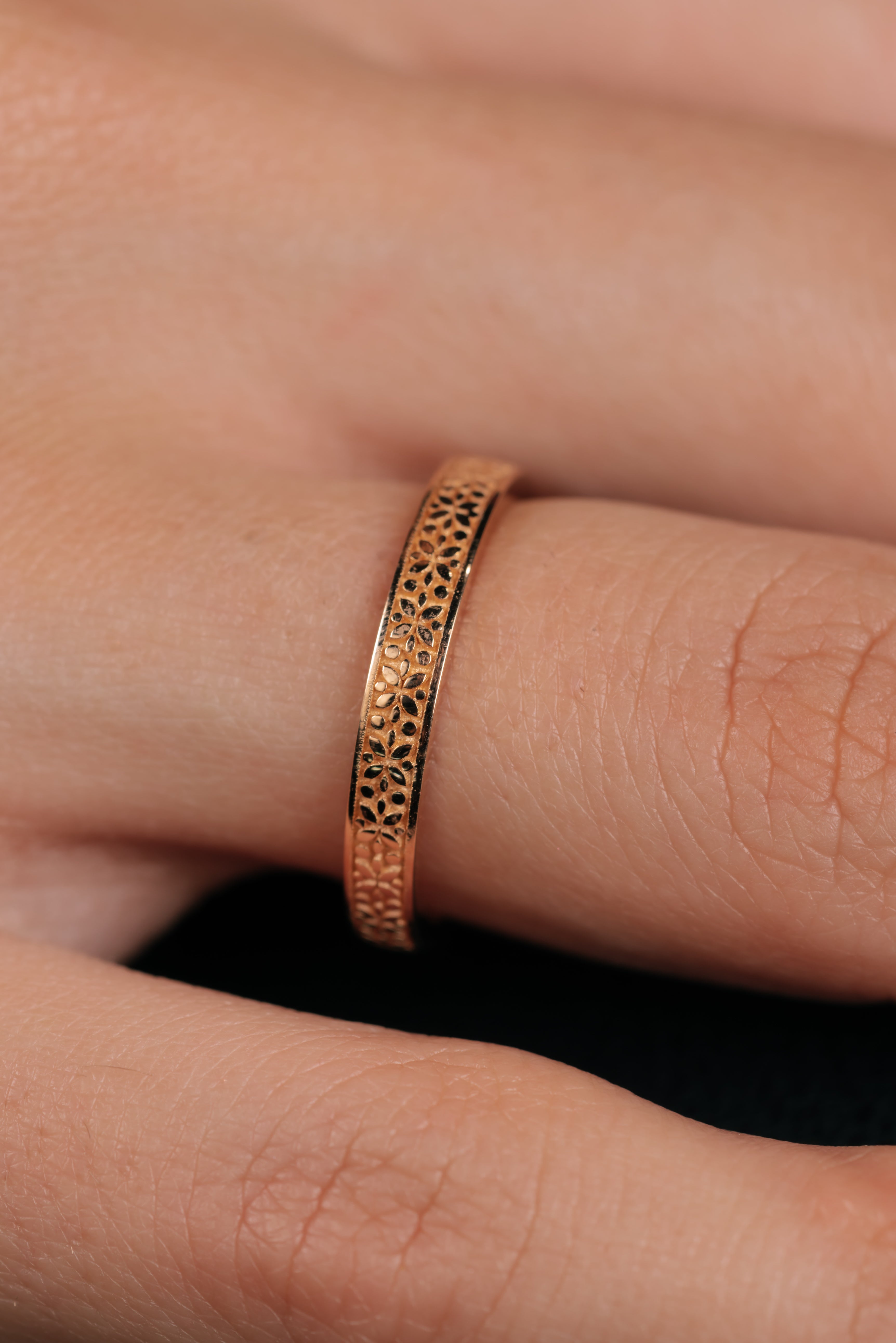 Inel V000468 din aur roz 14k model floare - Bijuterii LA ROSA