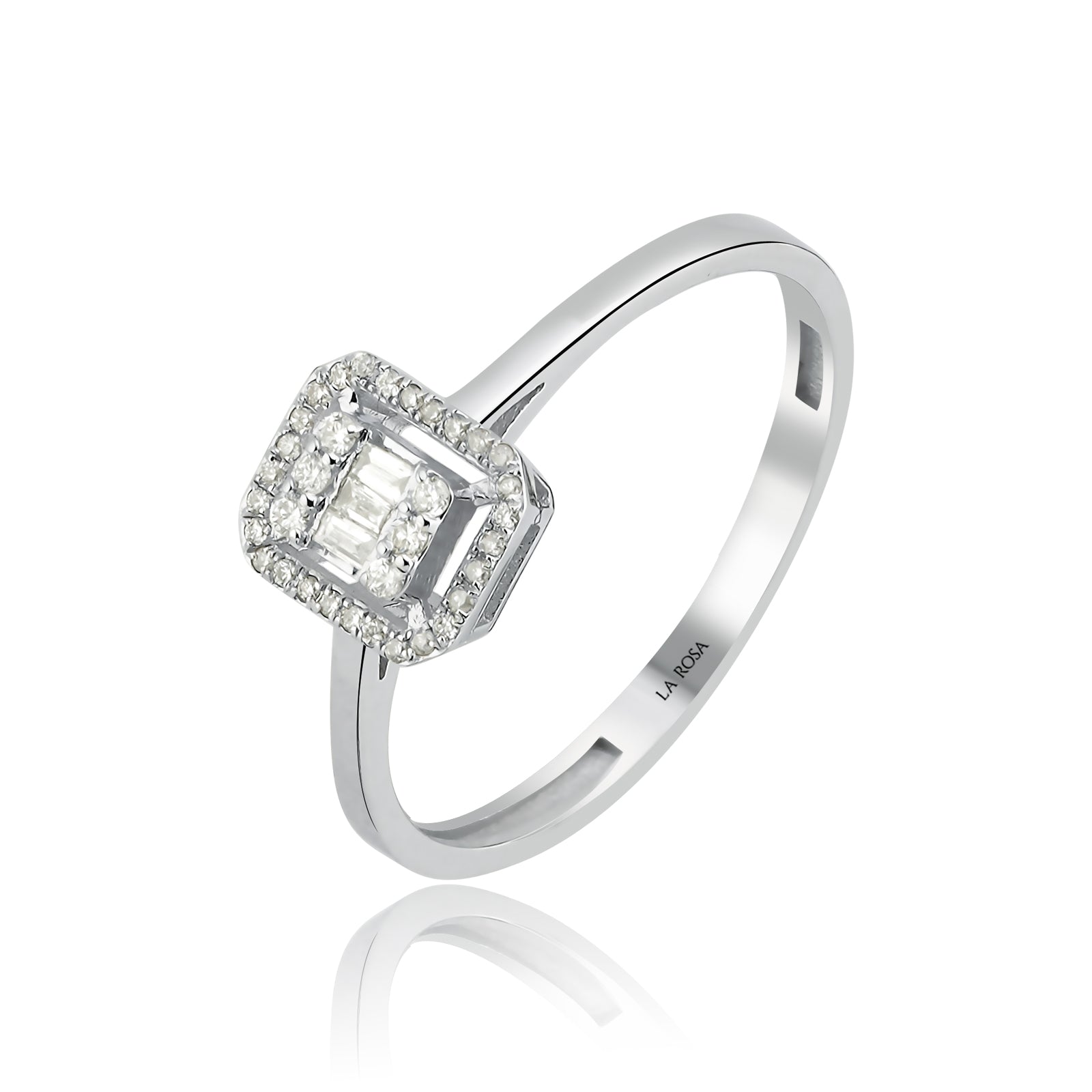 Inel AVS1595 din aur alb 14k cu diamante - Bijuterii LA ROSA