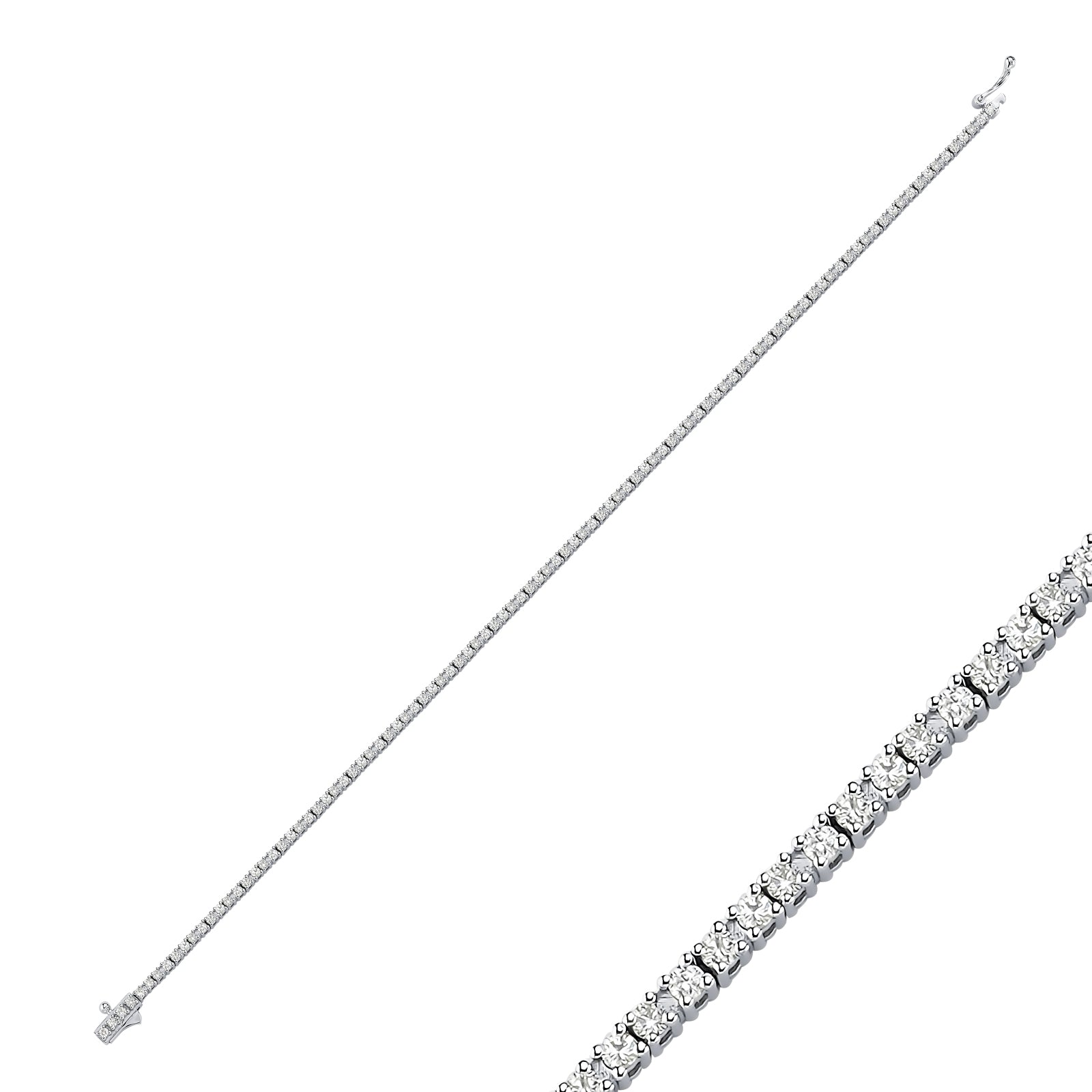 Bratara Tennis AVS6234 din aur alb 14k cu diamante - Bijuterii LA ROSA