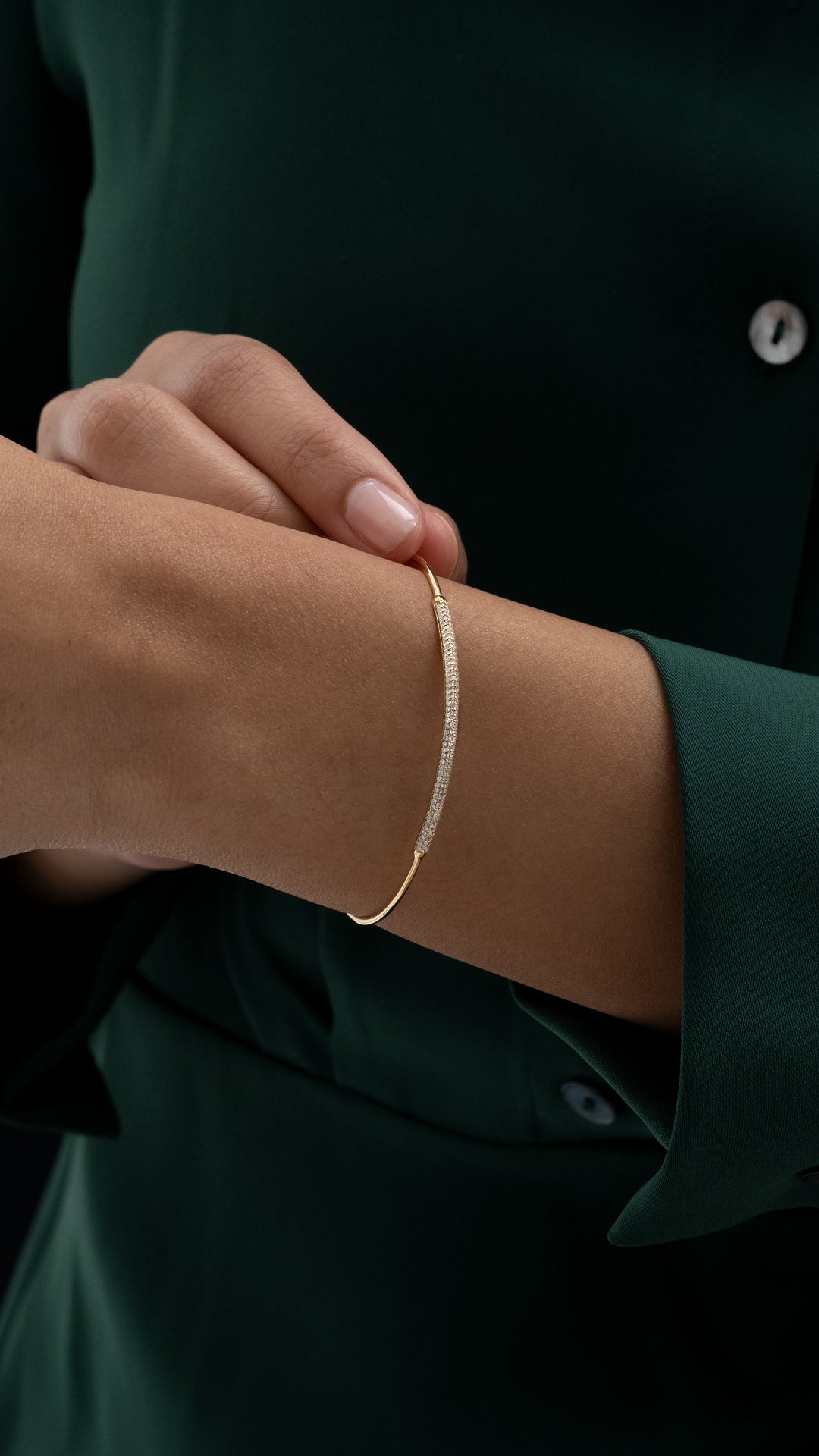 Bratara MD42590 din aur galben 18k cu diamante - Bijuterii LA ROSA