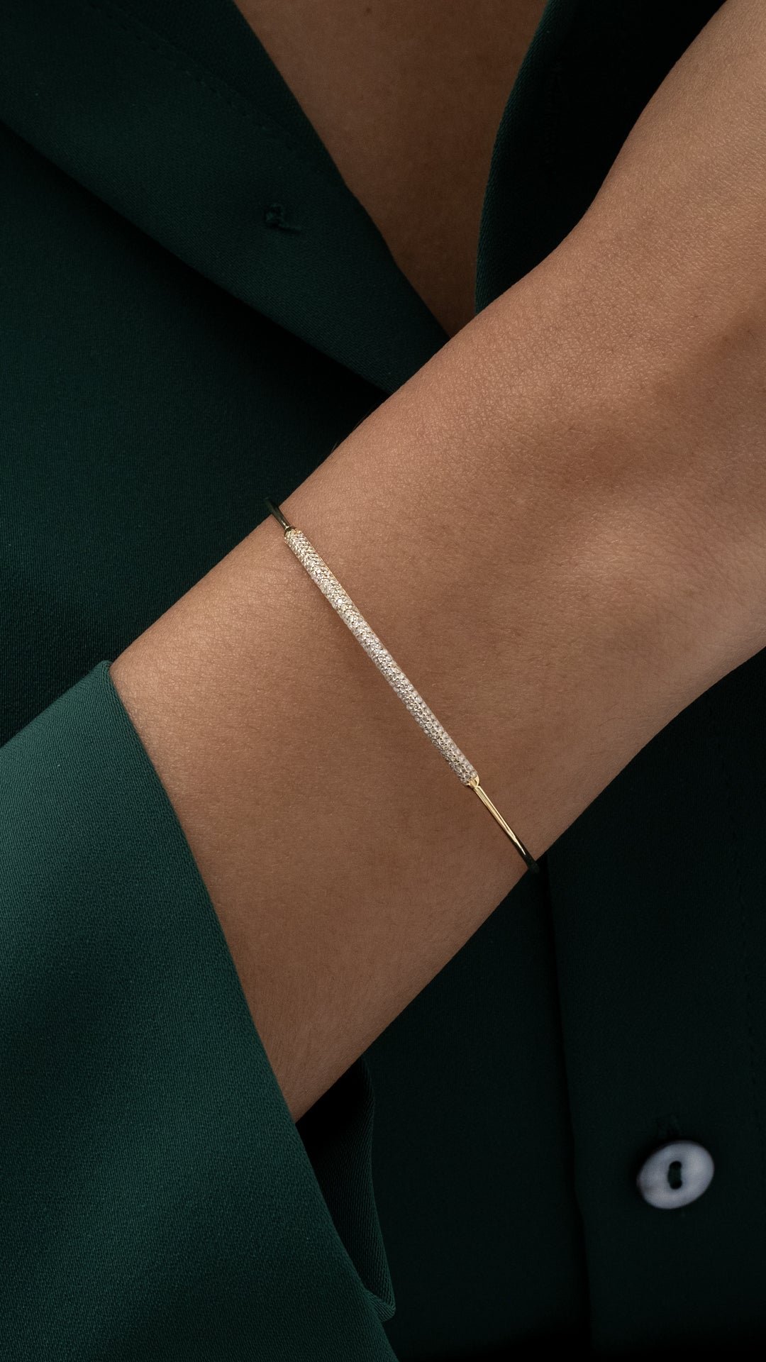 Bratara MD42590 din aur galben 18k cu diamante - Bijuterii LA ROSA