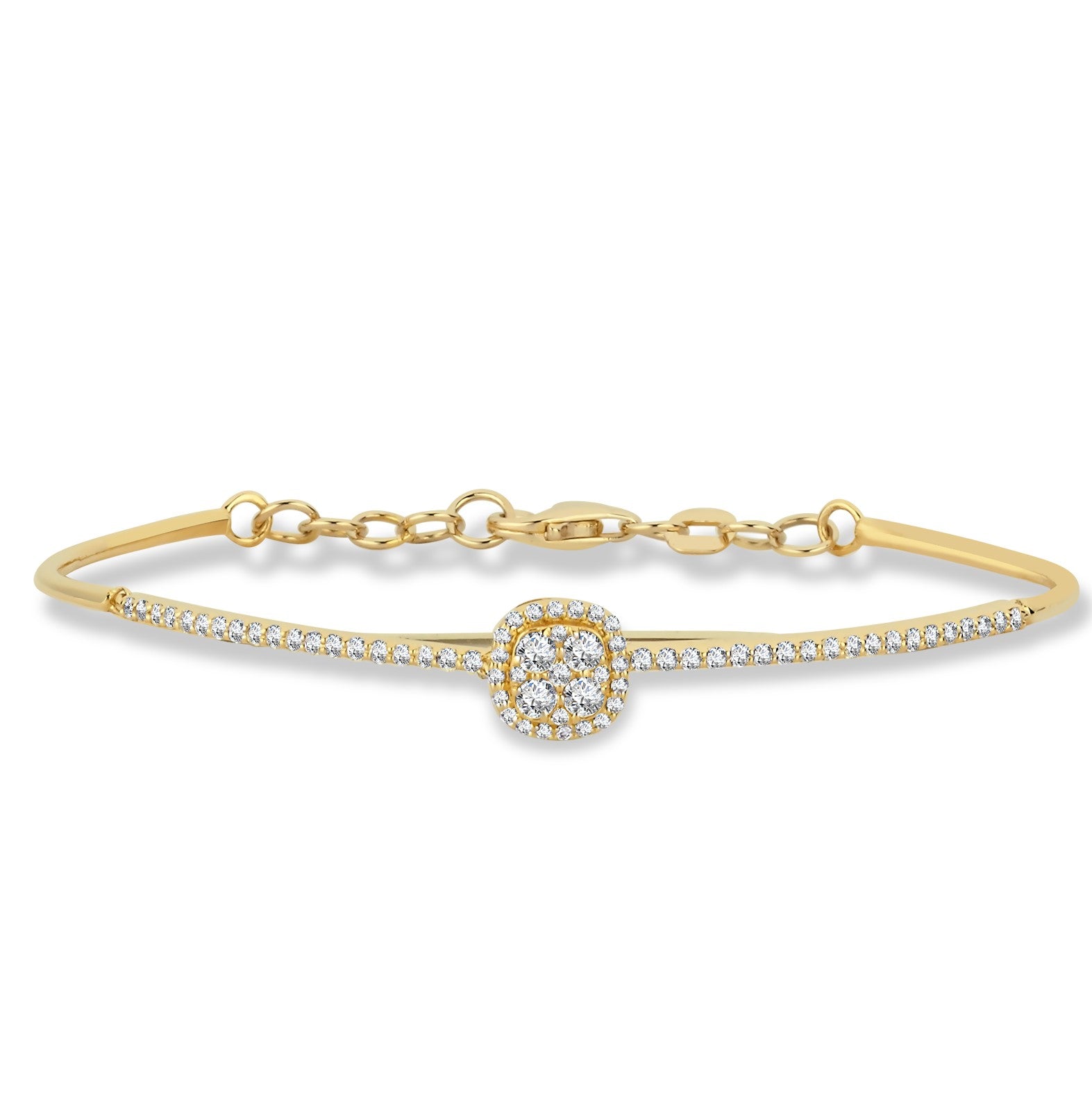 Bratara MD45913 din aur galben 18k cu diamante rotunde - Bijuterii LA ROSA