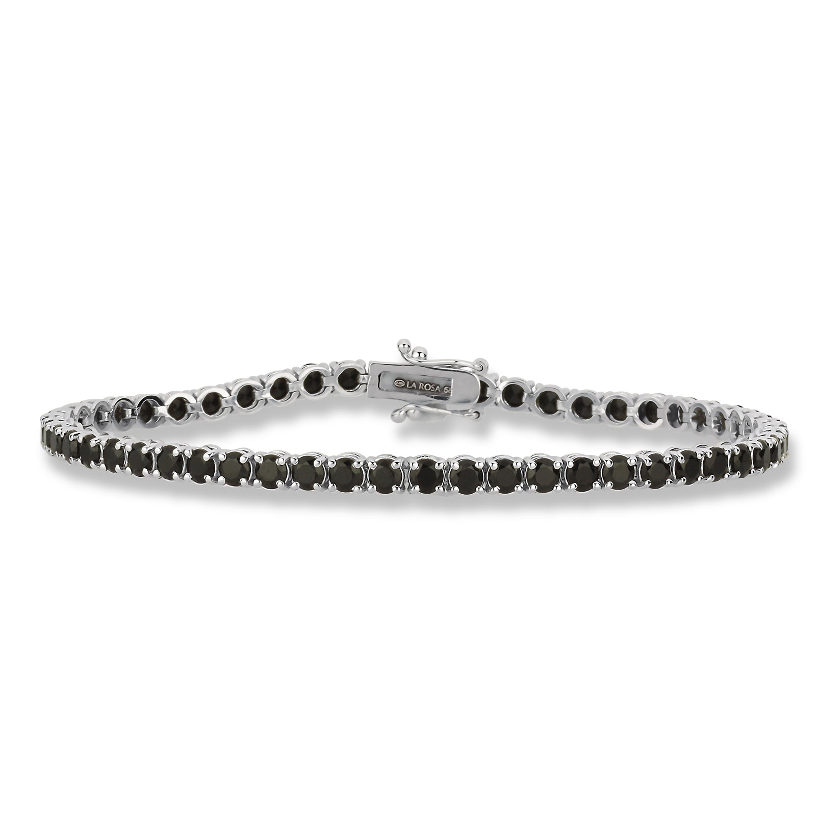 Bratara MD56034 din aur alb 14k cu diamante negre - Bijuterii LA ROSA