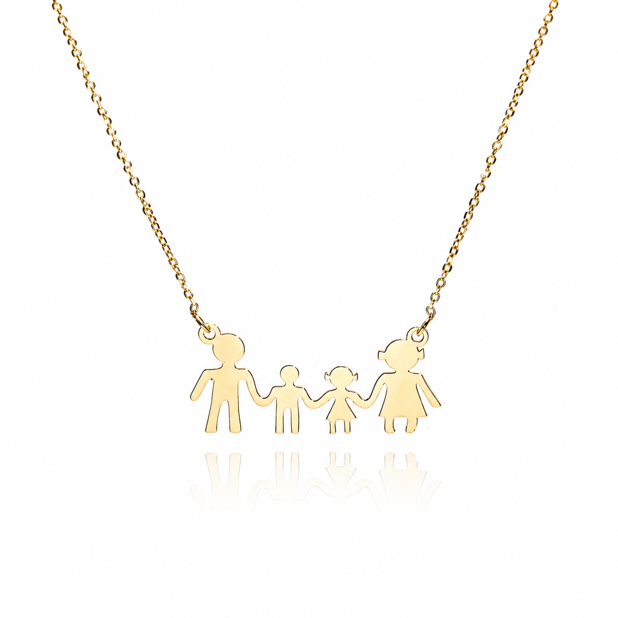 Colier familie din aur galben 14k