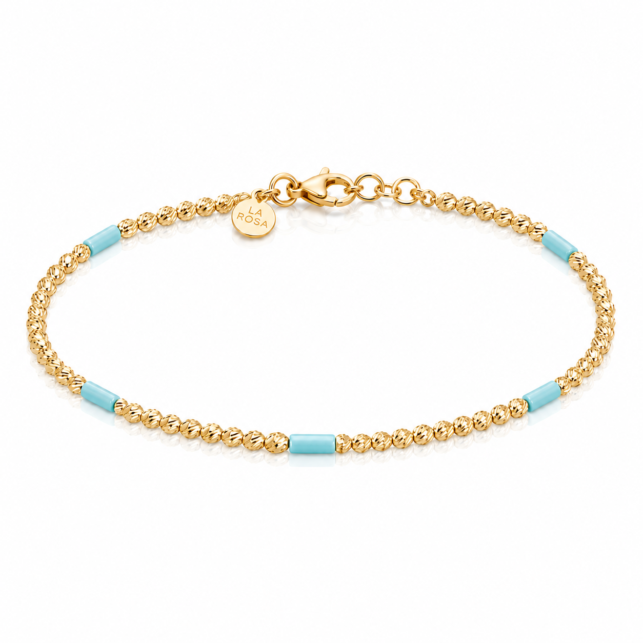 Bratara SORB006 din aur galben 14k cu turcoaz natural