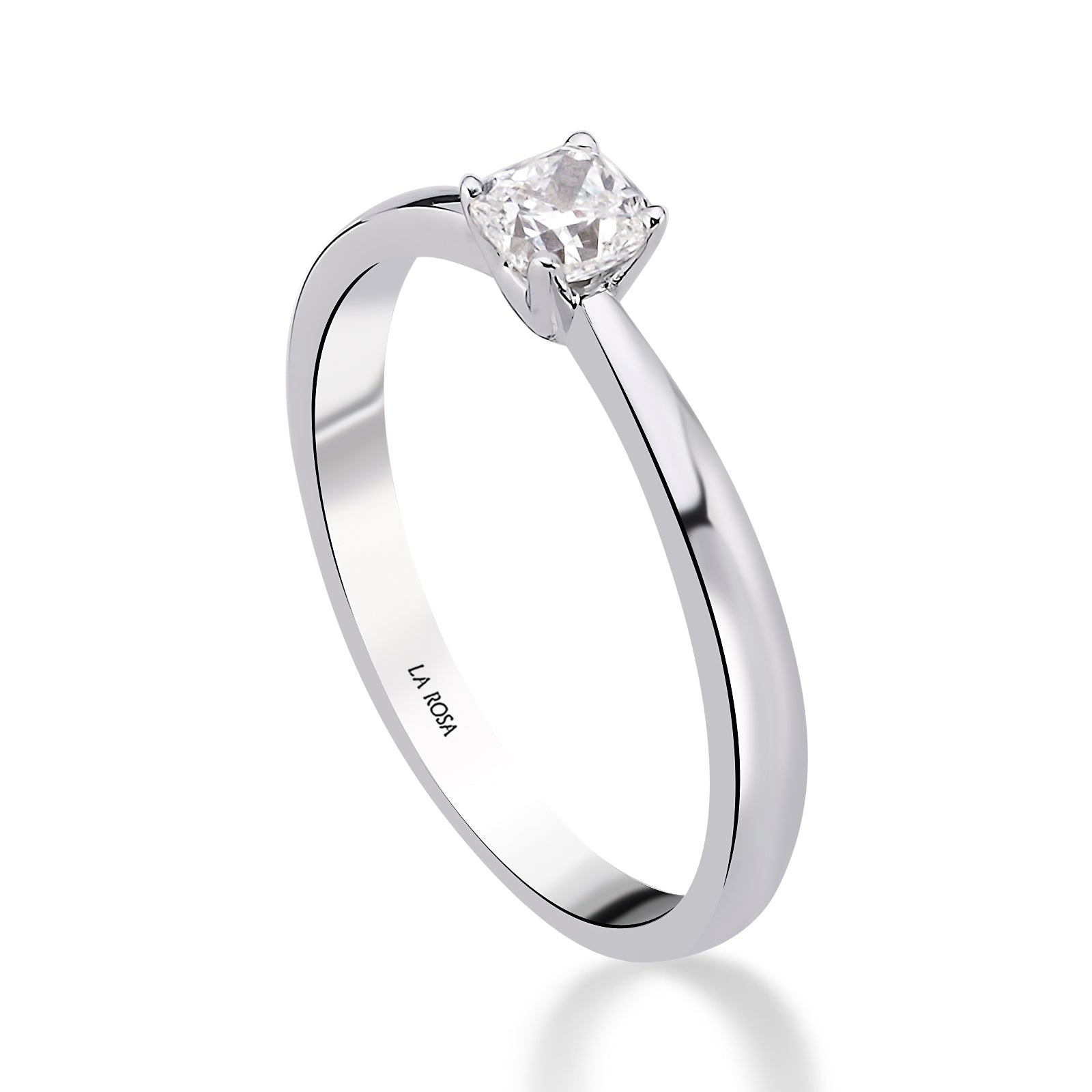 INEL DE LOGODNA LRY608 DIN AUR ALB 18K CU DIAMANT - Bijuterii LA ROSA