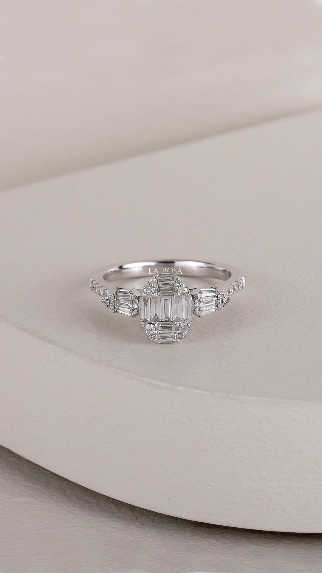 Inel CN0703R din aur alb 14k cu diamante - Bijuterii LA ROSA
