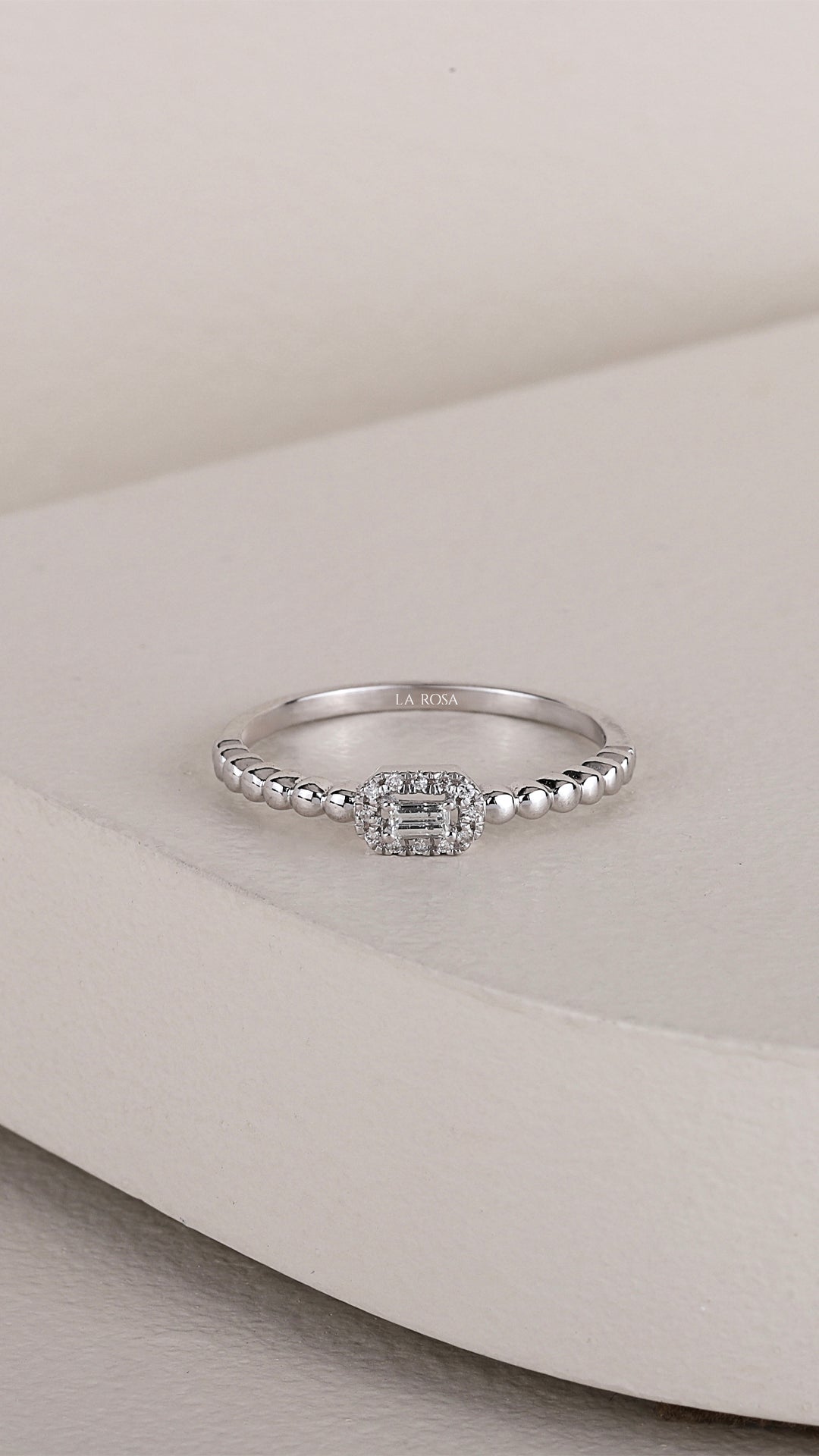 Inel CN1113R din aur alb 14k cu diamante - Bijuterii LA ROSA