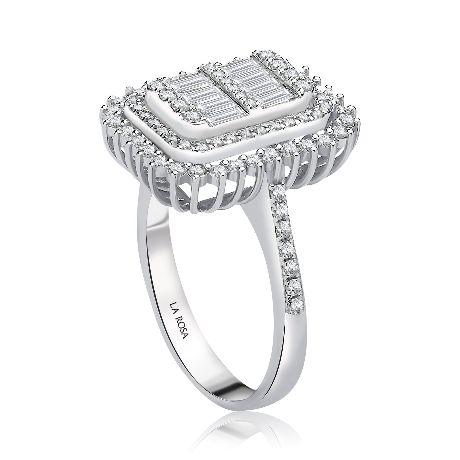 Inel Casette MD53780 din aur alb 14k cu diamante - Bijuterii LA ROSA