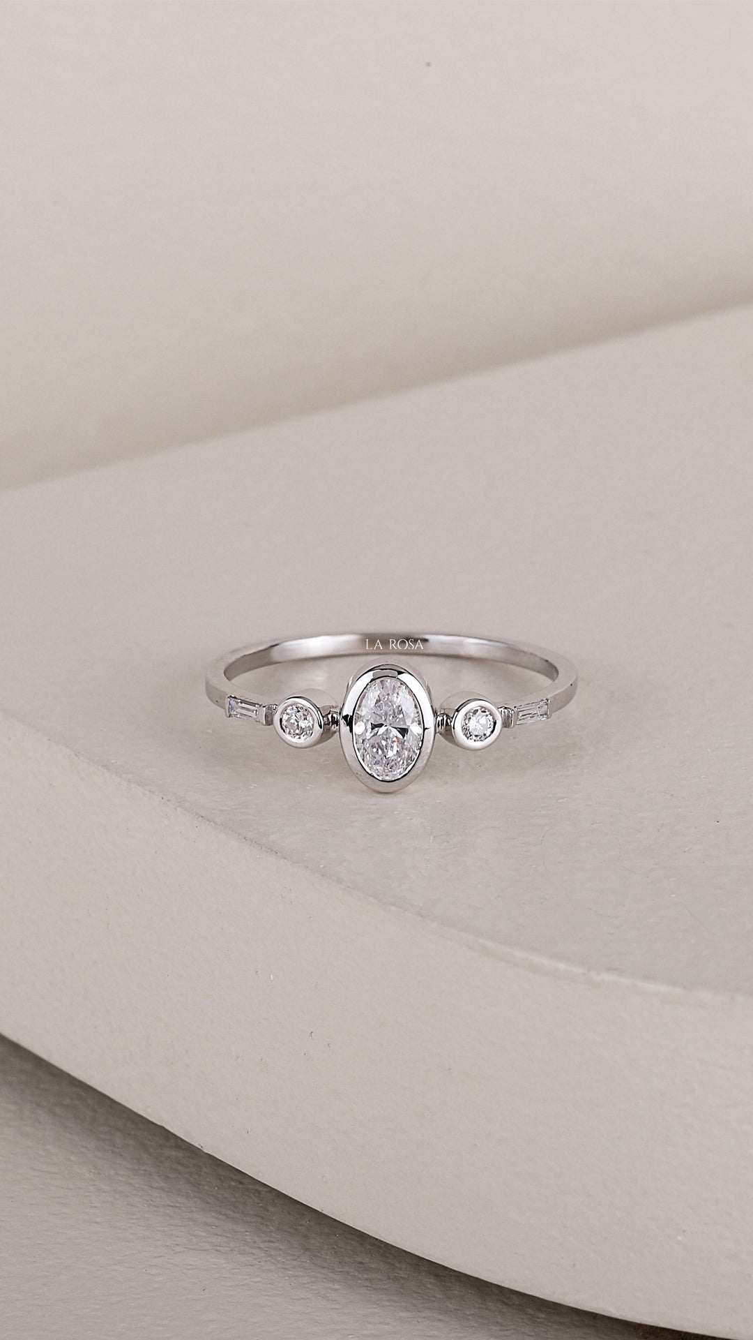 Inel HD0419R din aur alb 14k cu diamante - Bijuterii LA ROSA