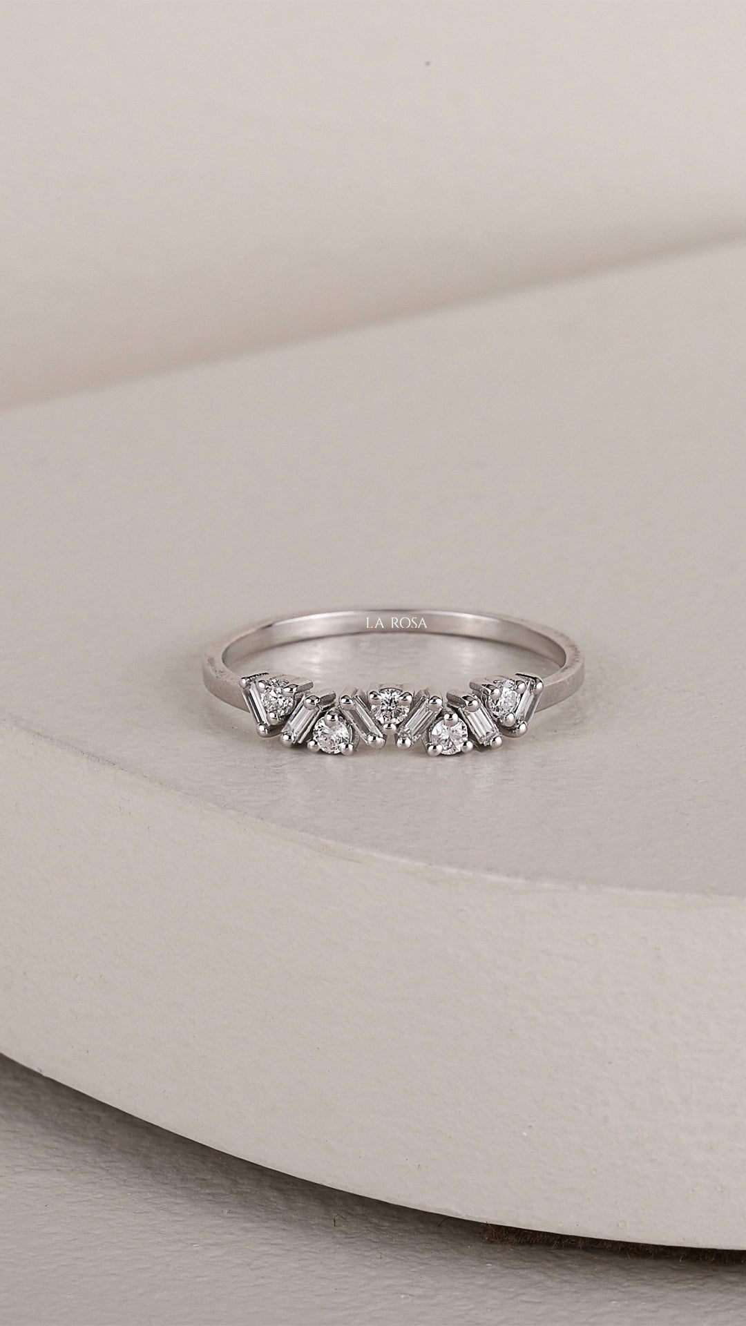 Inel HD0425R din aur alb 14k cu diamante - Bijuterii LA ROSA