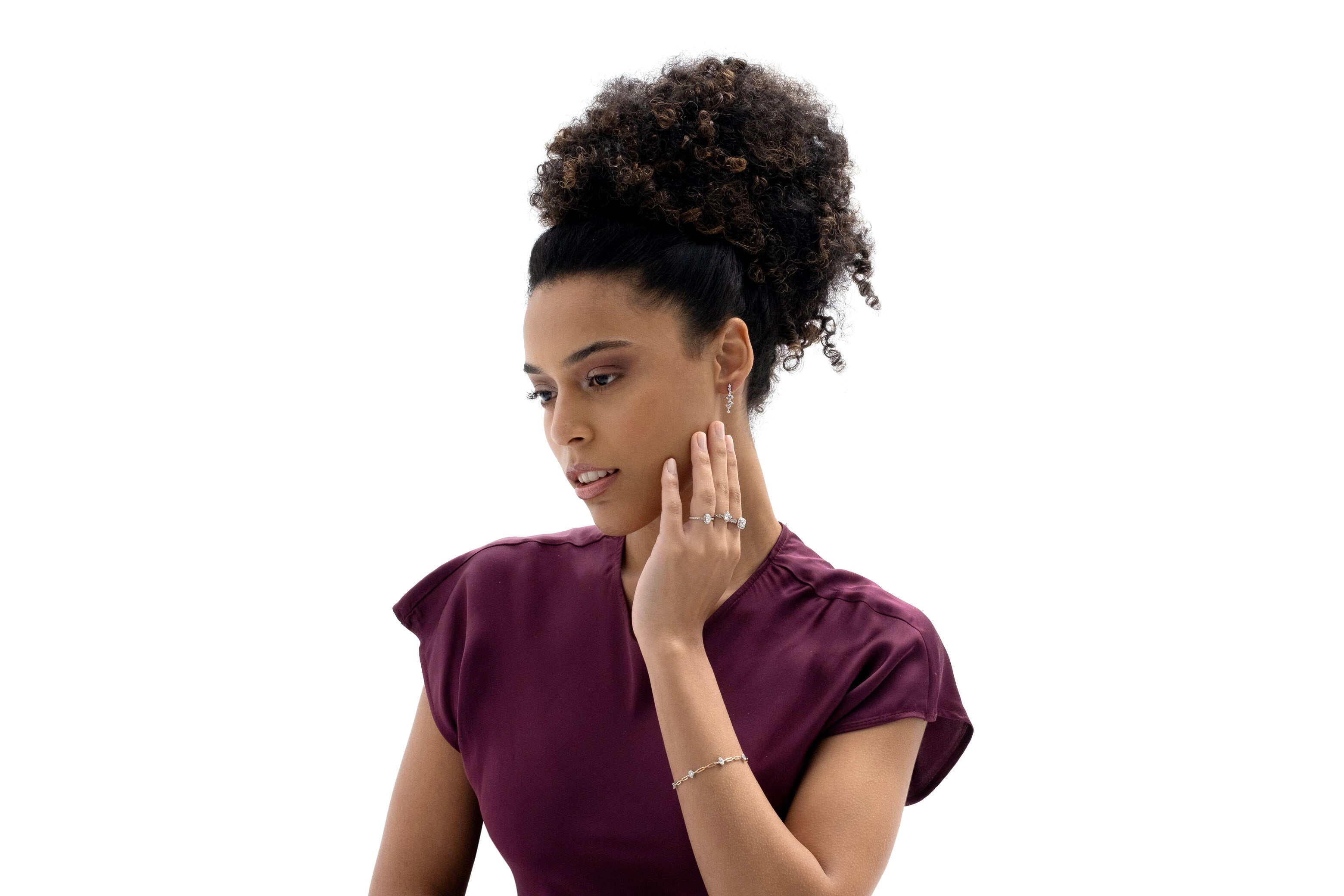 Inel MD44499 din aur alb 14k forma semipatrat cu diamante - Bijuterii LA ROSA