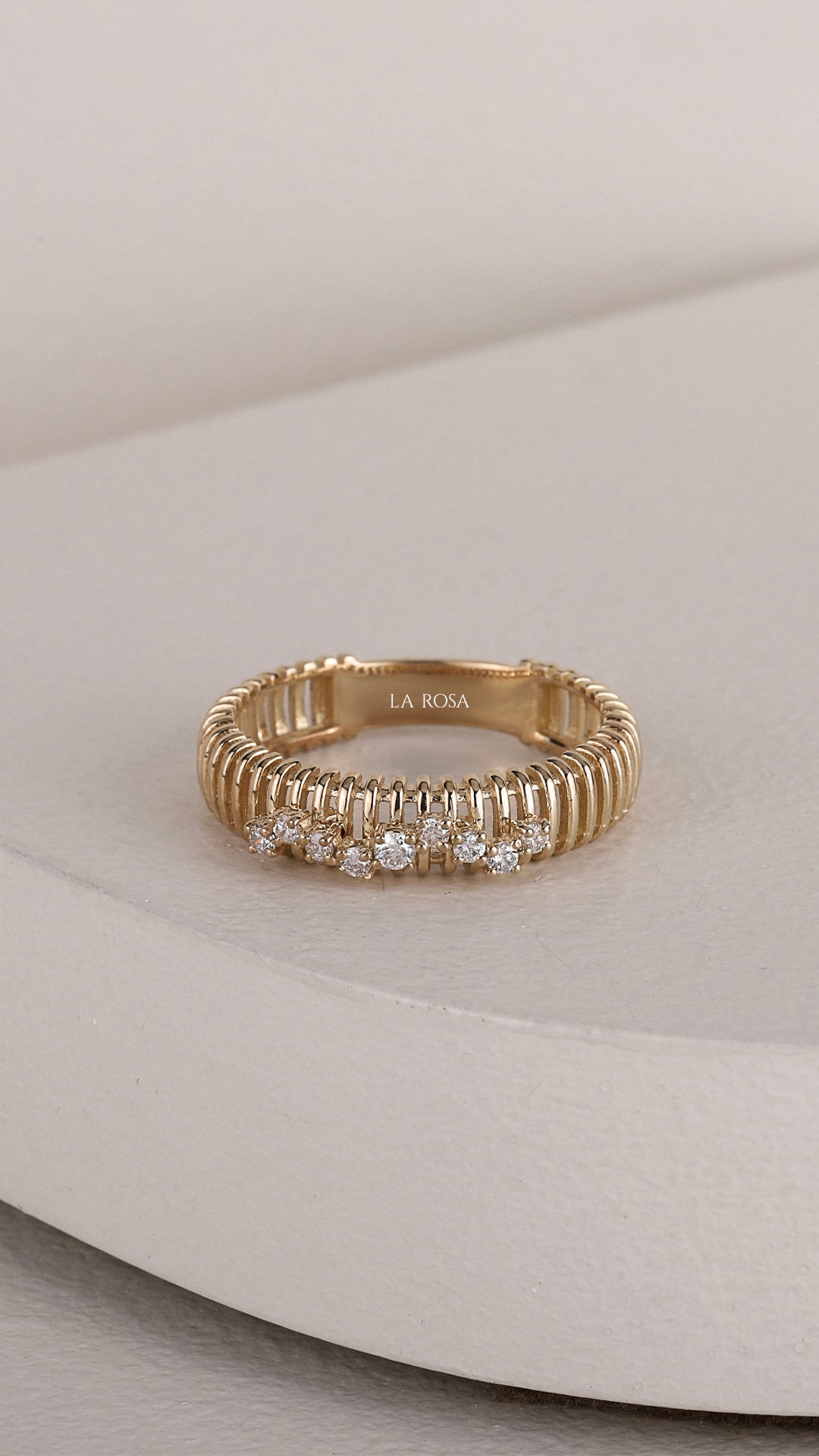 Inel YZ0444R din aur galben 14k cu diamante - Bijuterii LA ROSA