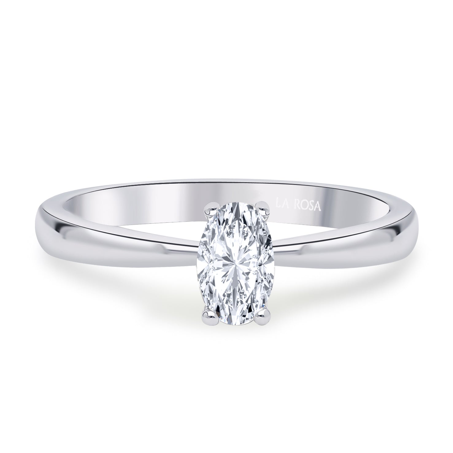 INEL DE LOGODNA LRY617 DIN AUR ALB 18K CU DIAMANT OVAL CUT (Kopya) - Bijuterii LA ROSA