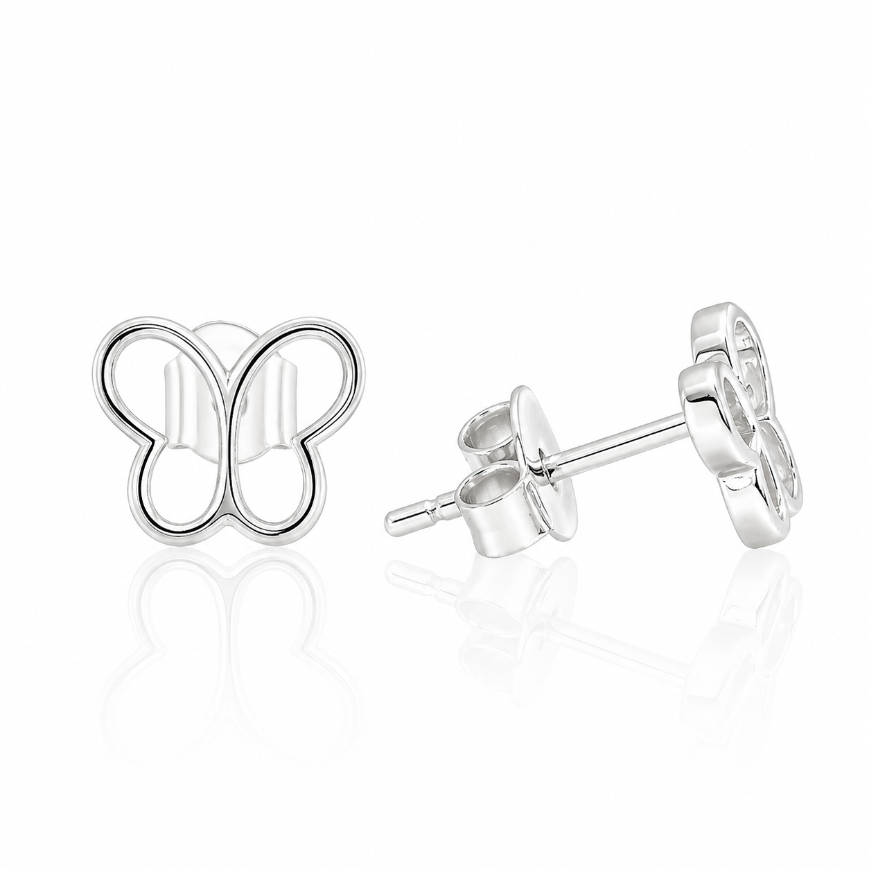 Cercei fluture LDEA0168 din aur galben 14k