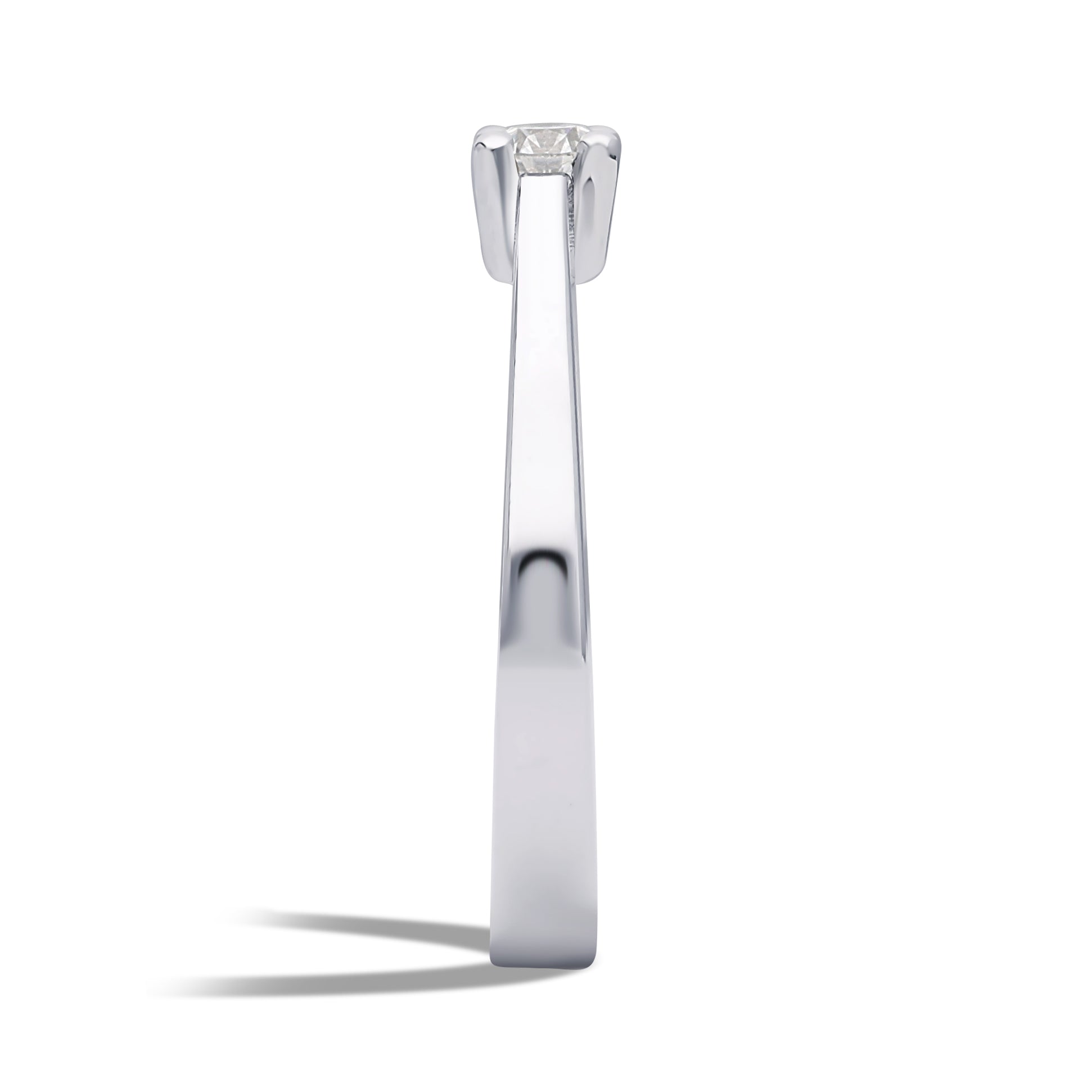 Inel de Logodna LDR1120 din aur alb 18k cu diamant - Bijuterii LA ROSA