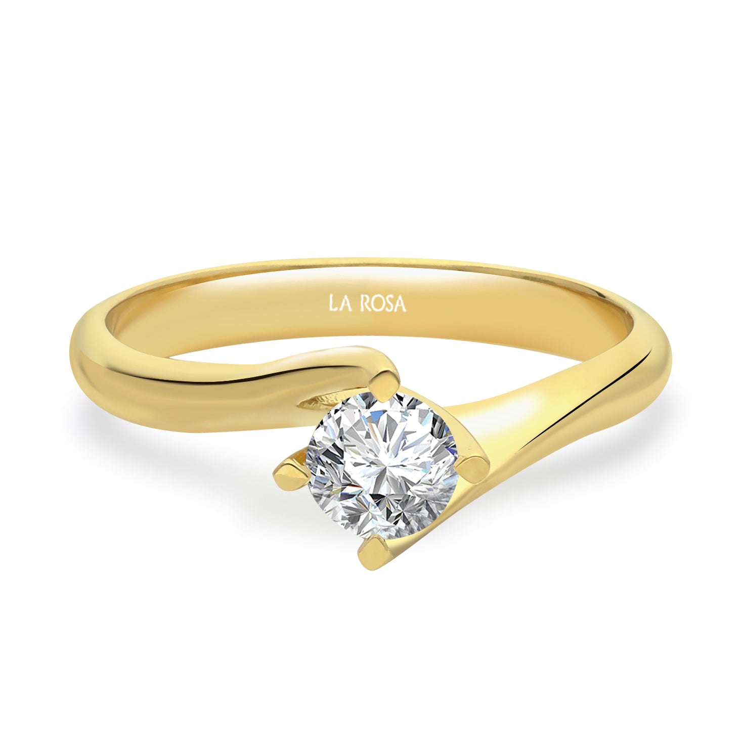 INEL LOGODNA LR00075 DIN AUR GALBEN 18K CU DIAMANT - Bijuterii LA ROSA