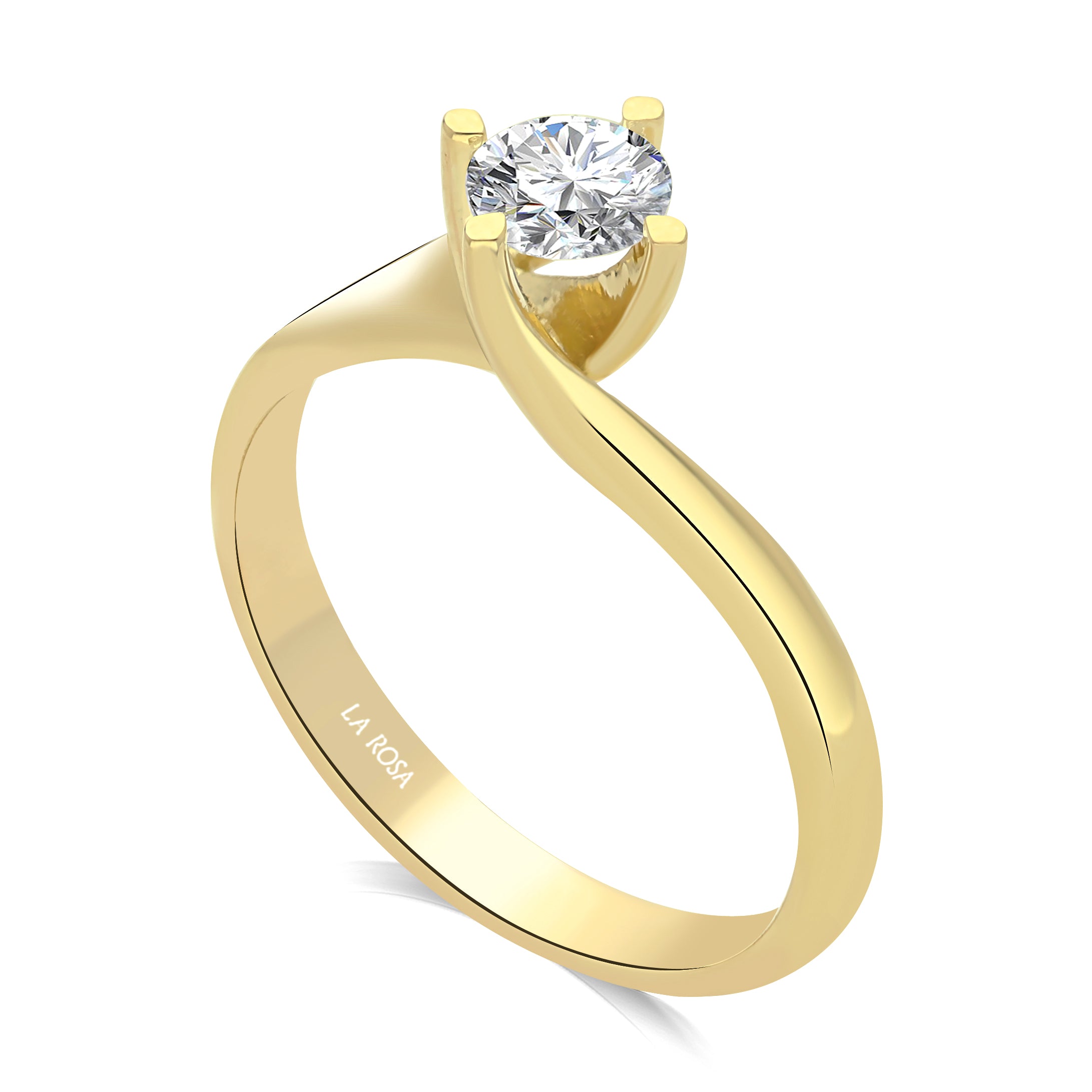 INEL LOGODNA LR00075 DIN AUR GALBEN 18K CU DIAMANT - Bijuterii LA ROSA