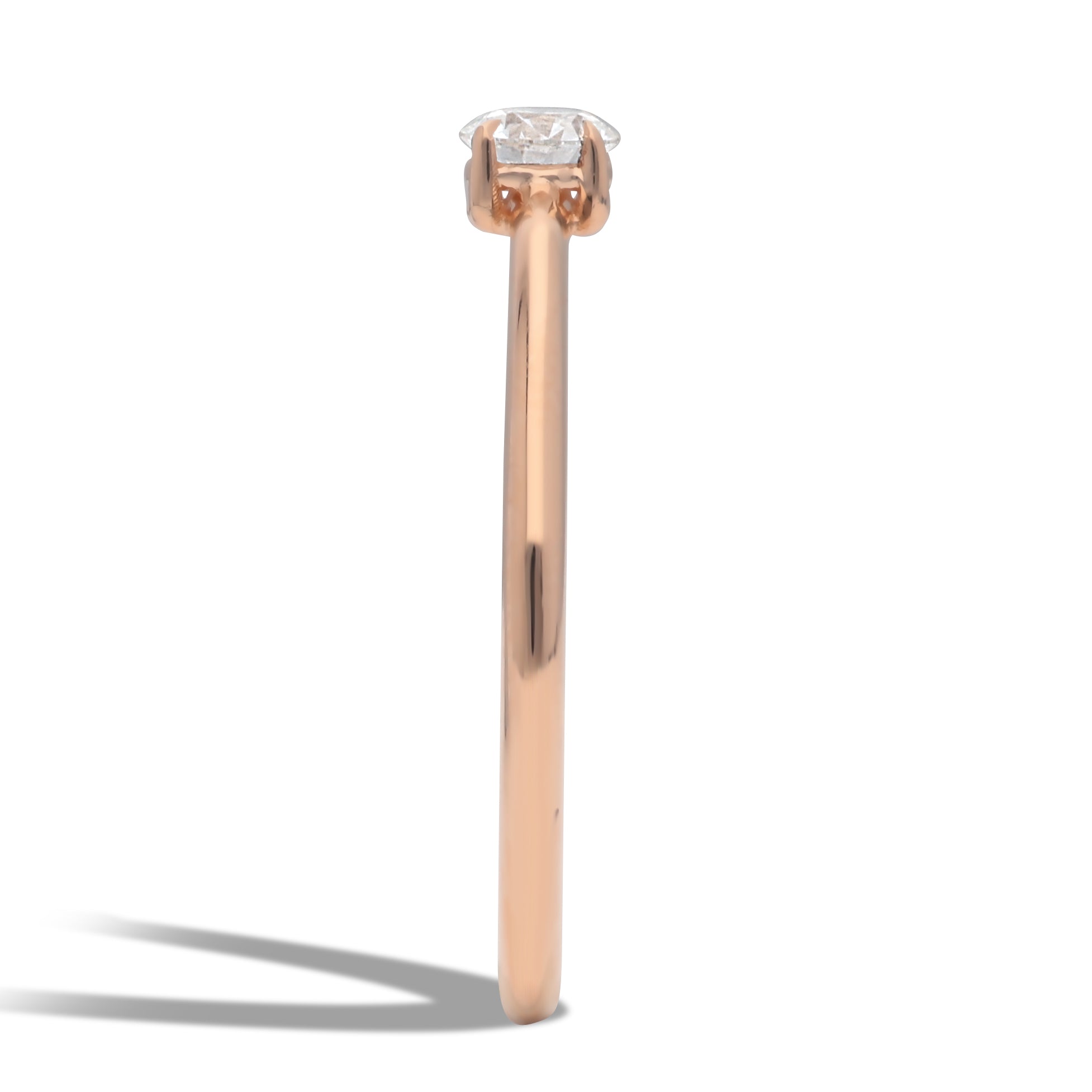 Inel de Logodna LRY601 din aur roz 18k cu diamant - Bijuterii LA ROSA