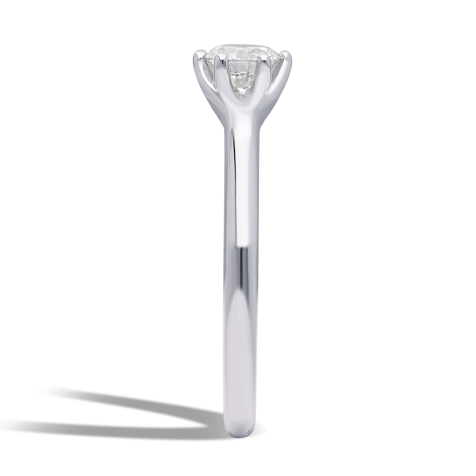 INEL DE LOGODNA LRY619 DIN AUR ALB 18K CU DIAMANT ROTUND - Bijuterii LA ROSA