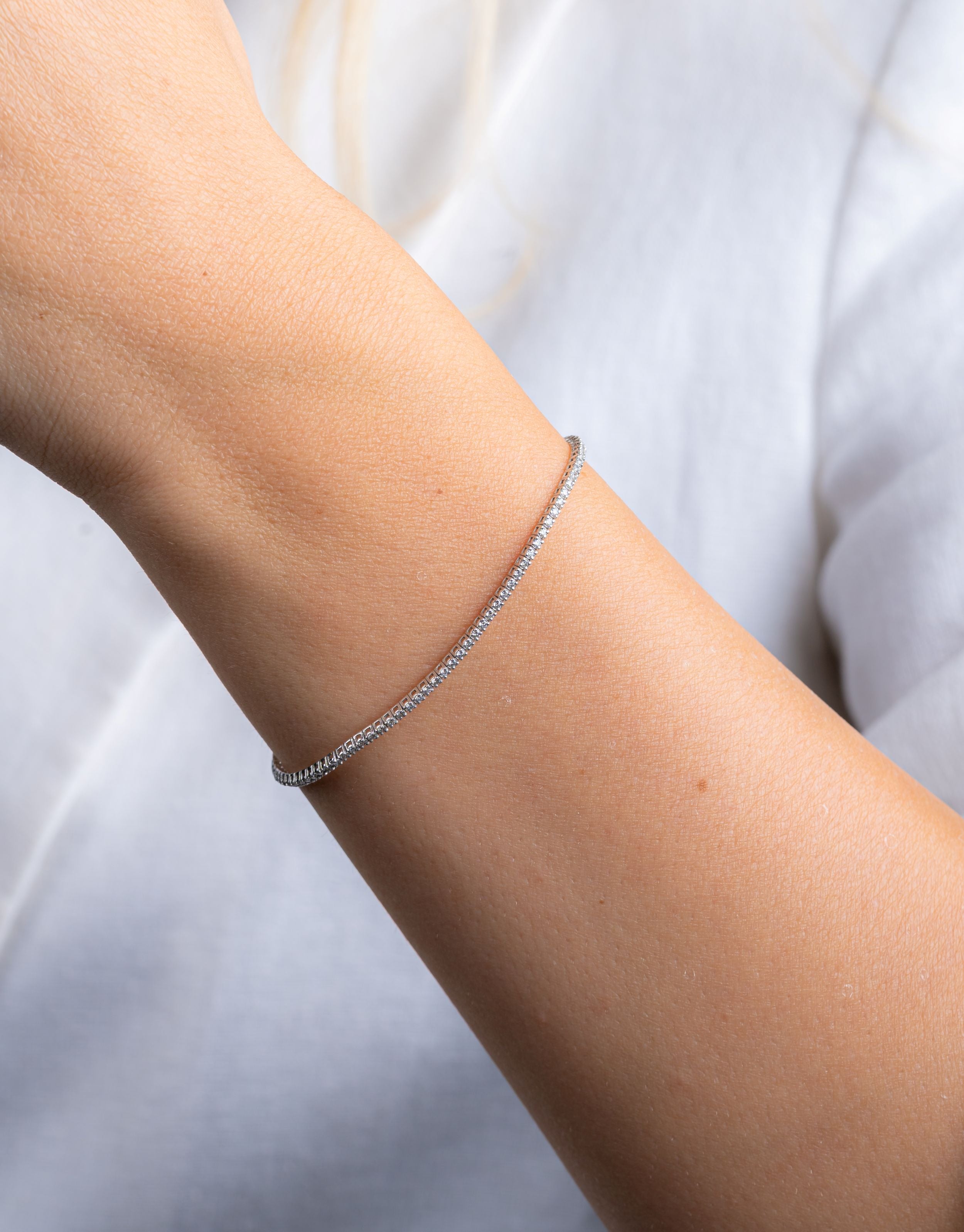 Bratara tennis LDB0005 aur alb 14k cu diamante naturale rotunde 1.05ct