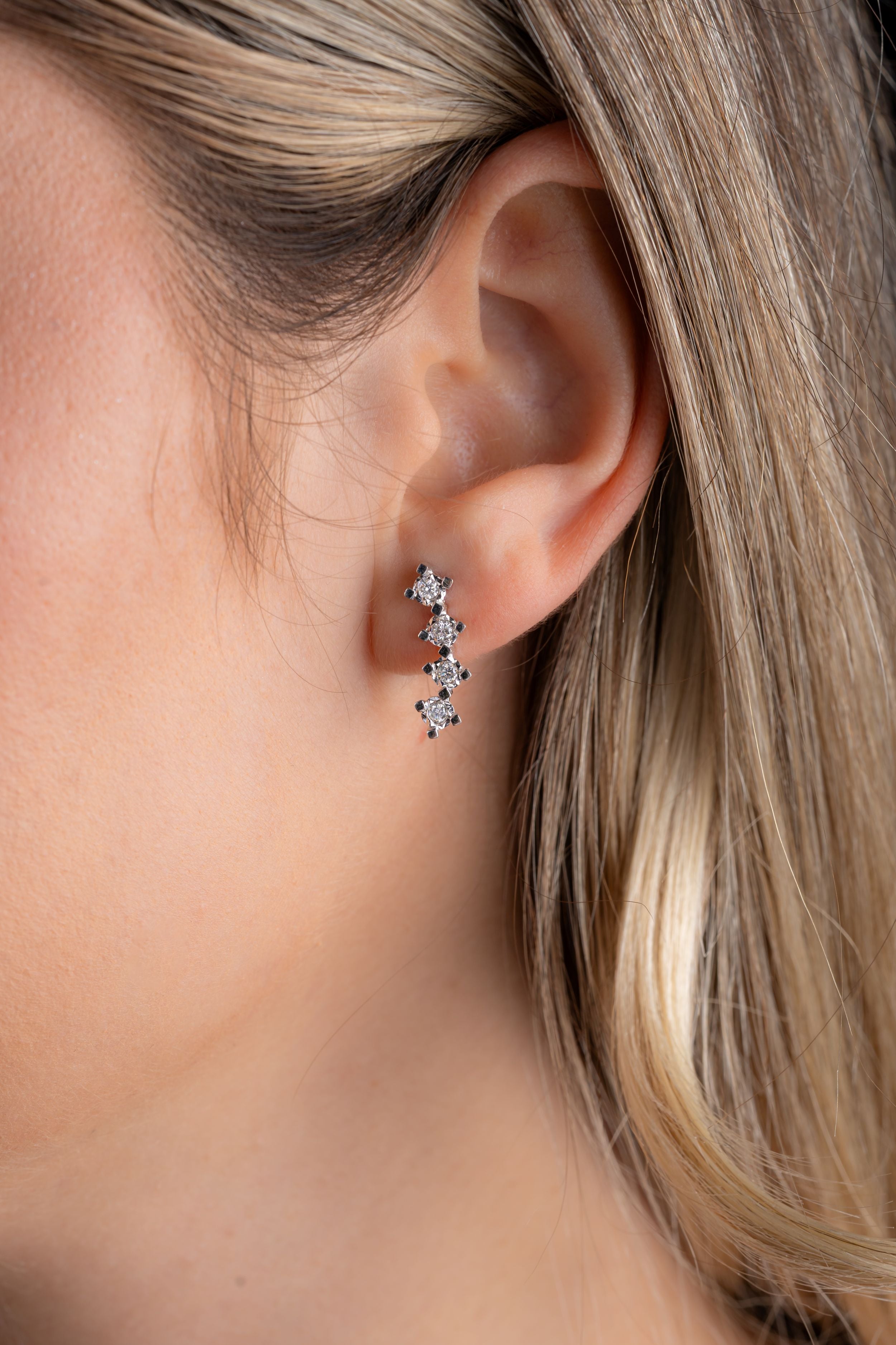 Cercei MD01537 aur alb 14k cu diamante naturale rotunde 0.28ct