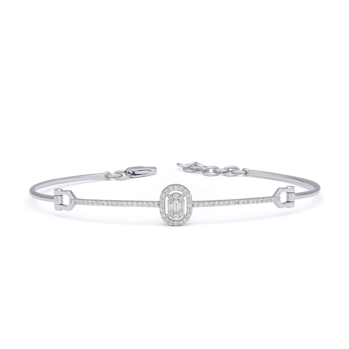 Bratara MD37599 DIN AUR ALB 14K CU DIAMANTE - Bijuterii LA ROSA