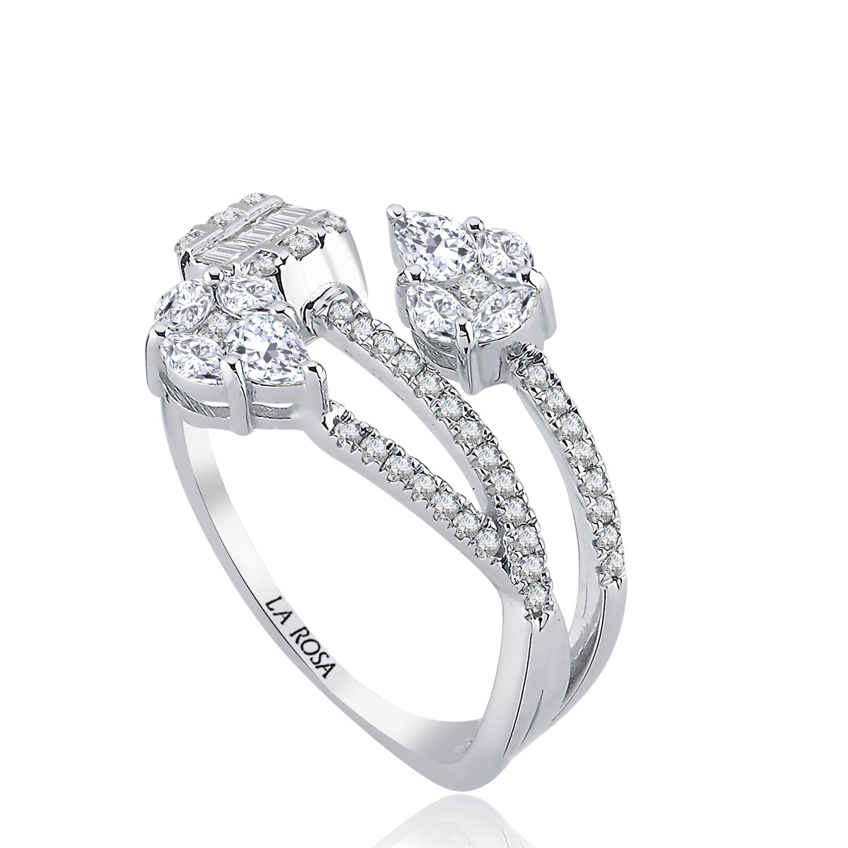 Inel MD53225 din aur alb 14k cu diamante - Bijuterii LA ROSA