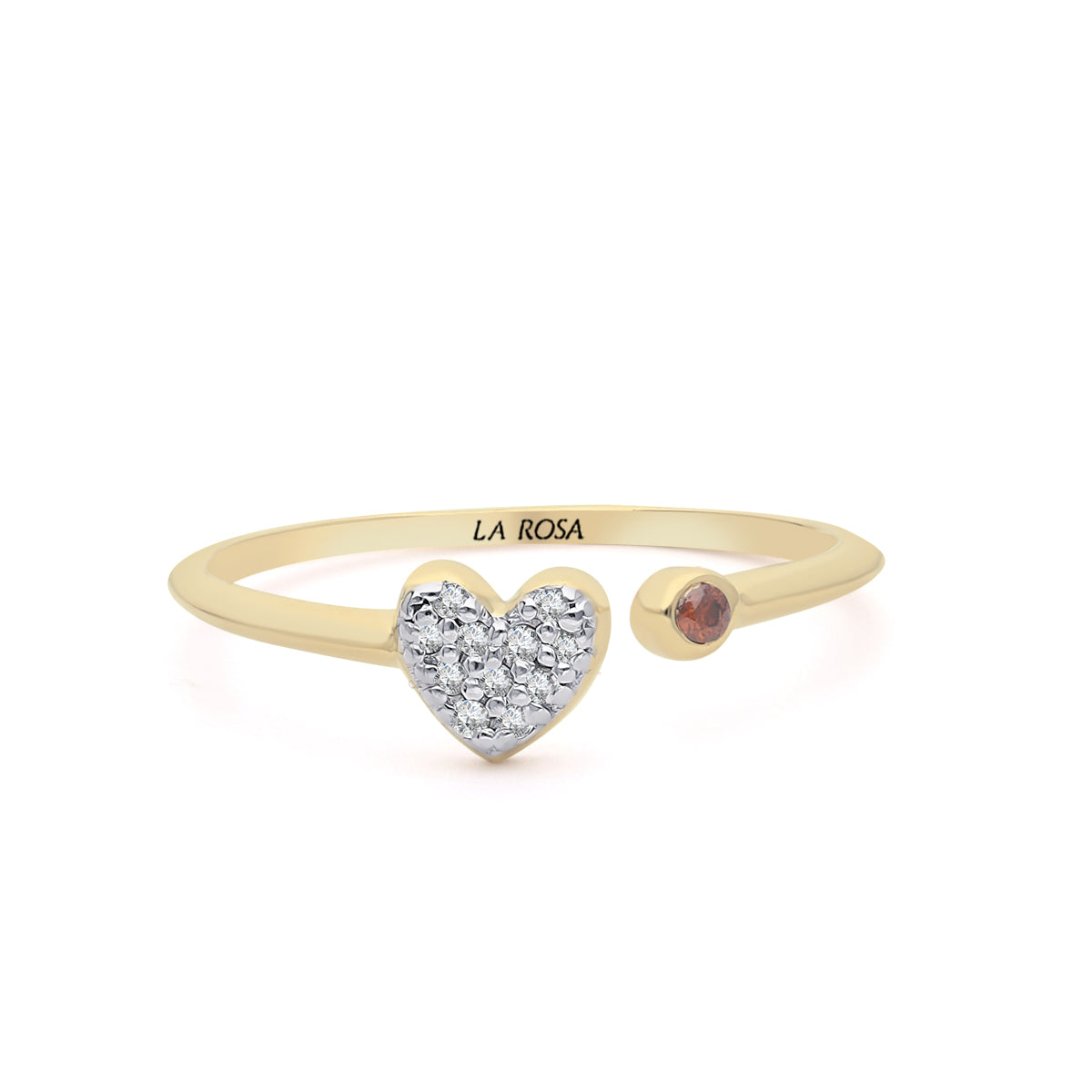Inel MD54270 DIN AUR GALBEN 14K FORMA INIMA CU DIAMANTE - Bijuterii LA ROSA