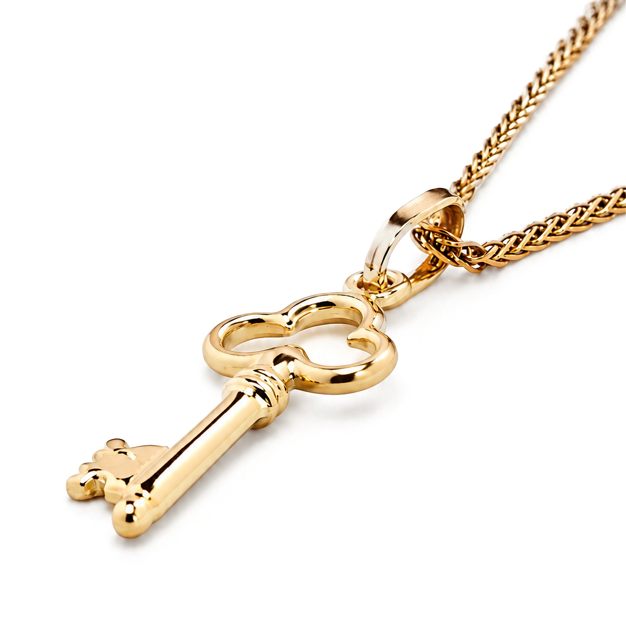 Colier cheie SORN028 din aur galben 14k