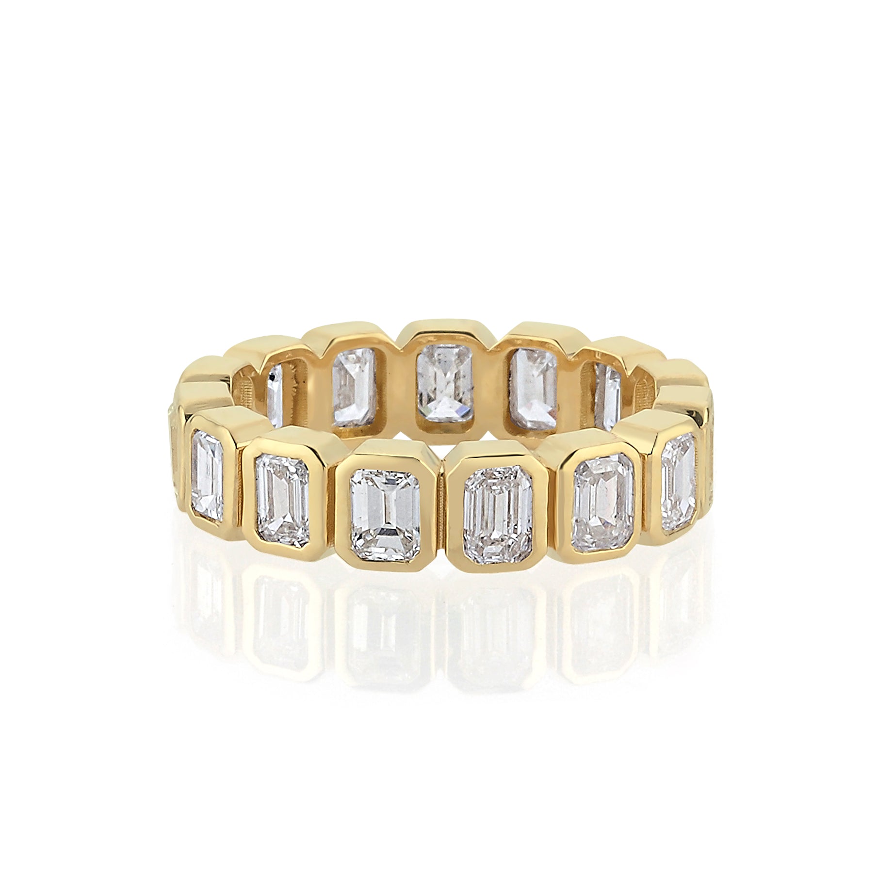 Inel eternity R003454 aur galben 14k cu diamante naturale 3.49ct