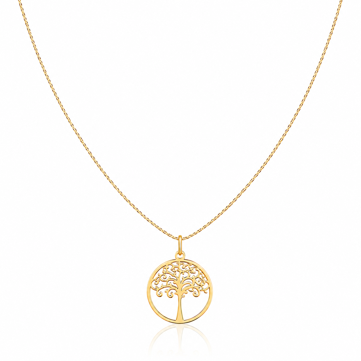 Colier arborele vietii SORN024 din aur galben 14k