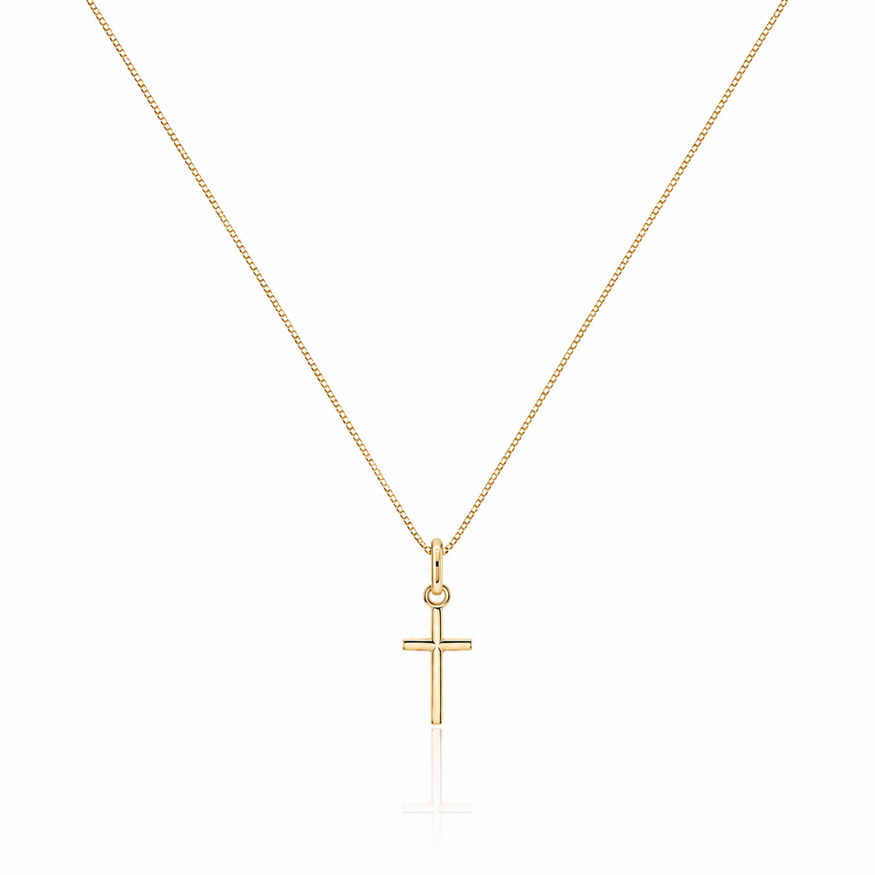 Colier cruce SORN025 din aur galben 14k