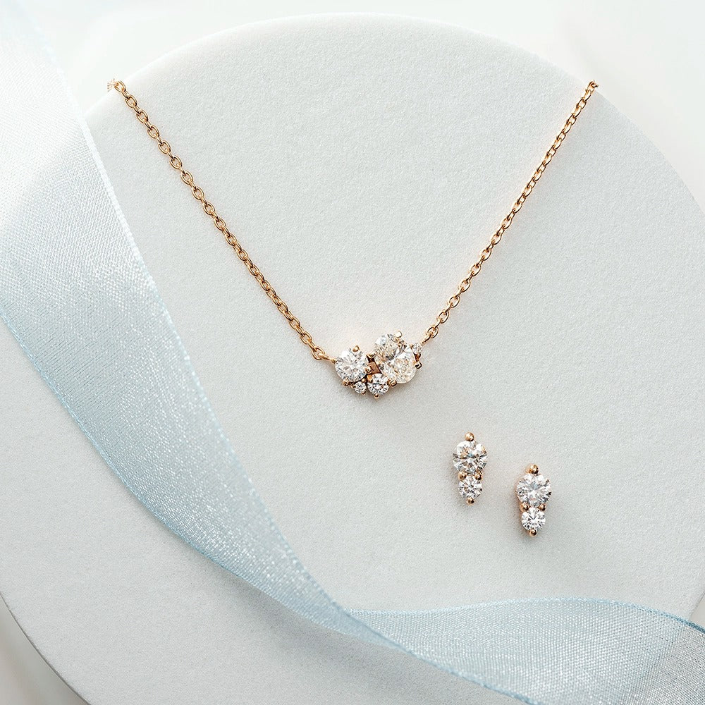 Set LRST101 din aur galben 14k cu diamante - Bijuterii LA ROSA