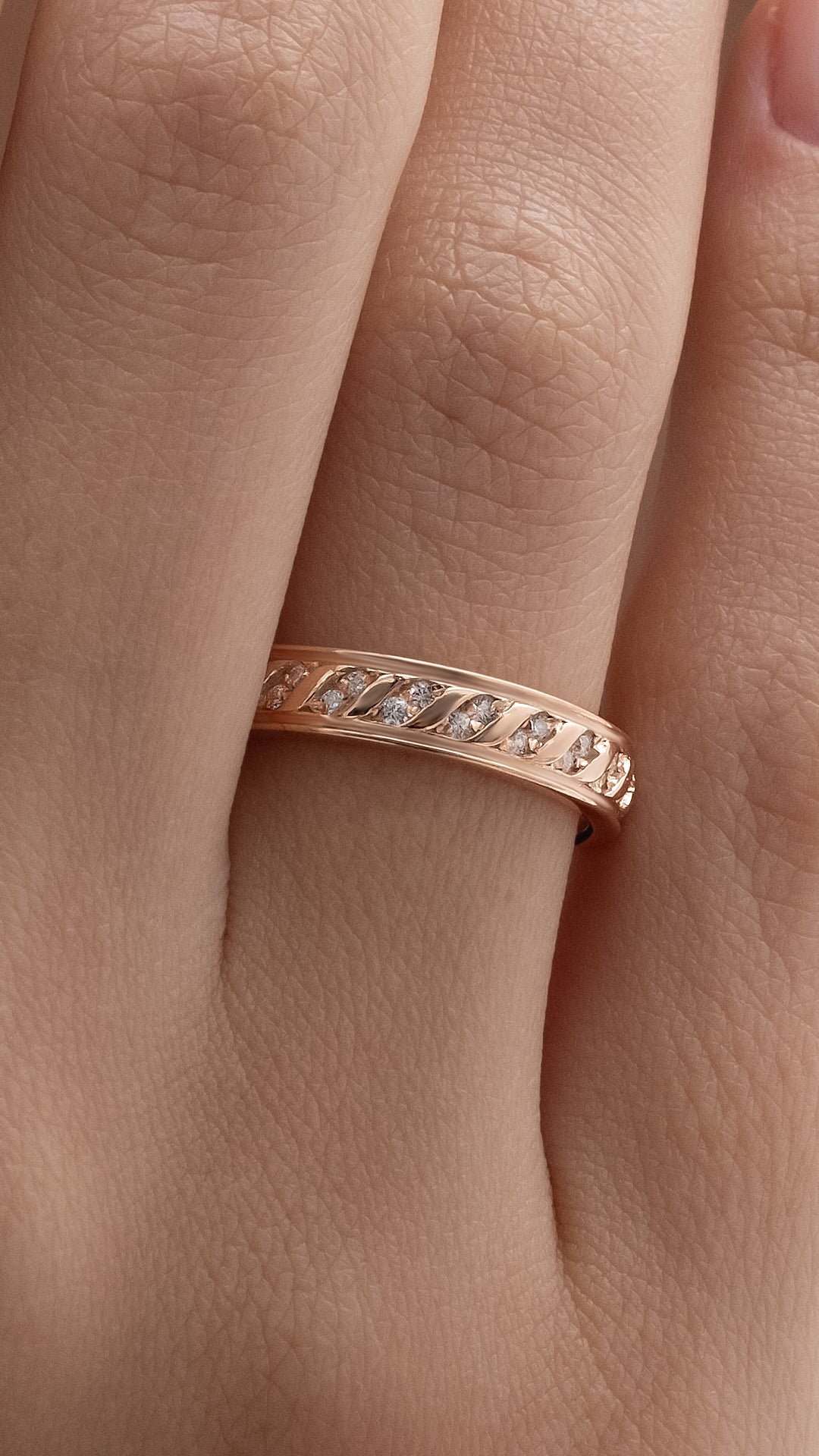 VERIGHETA REVERIE DIN AUR ROZ CU DIAMANTE - Bijuterii LA ROSA