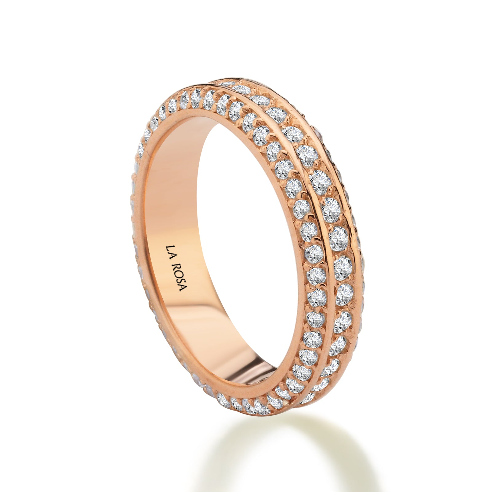 VERIGHETA SERENITY DIN AUR ROZ CU DIAMANTE - Bijuterii LA ROSA