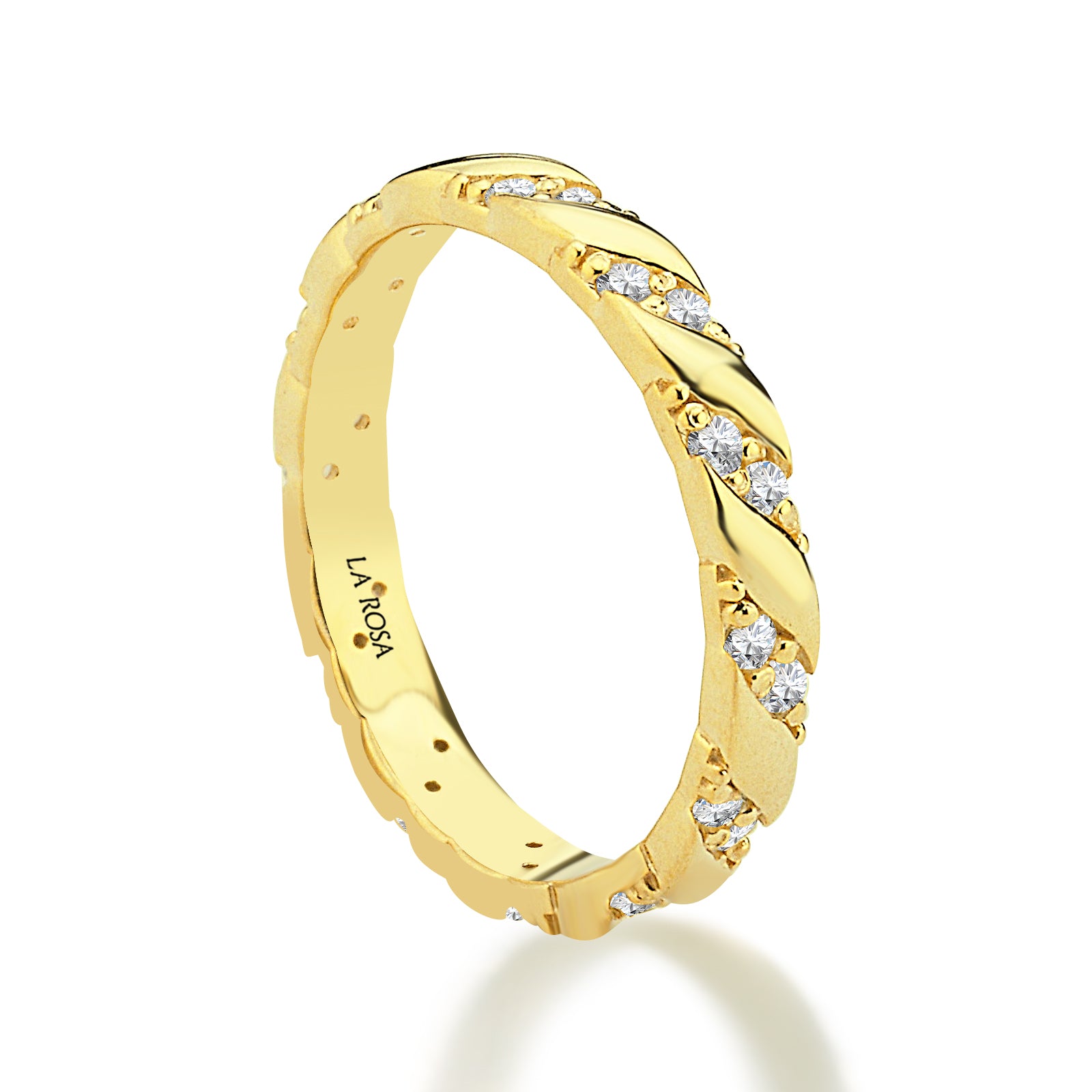 VERIGHETA UNITY DIN AUR GALBEN CU DIAMANTE - Bijuterii LA ROSA