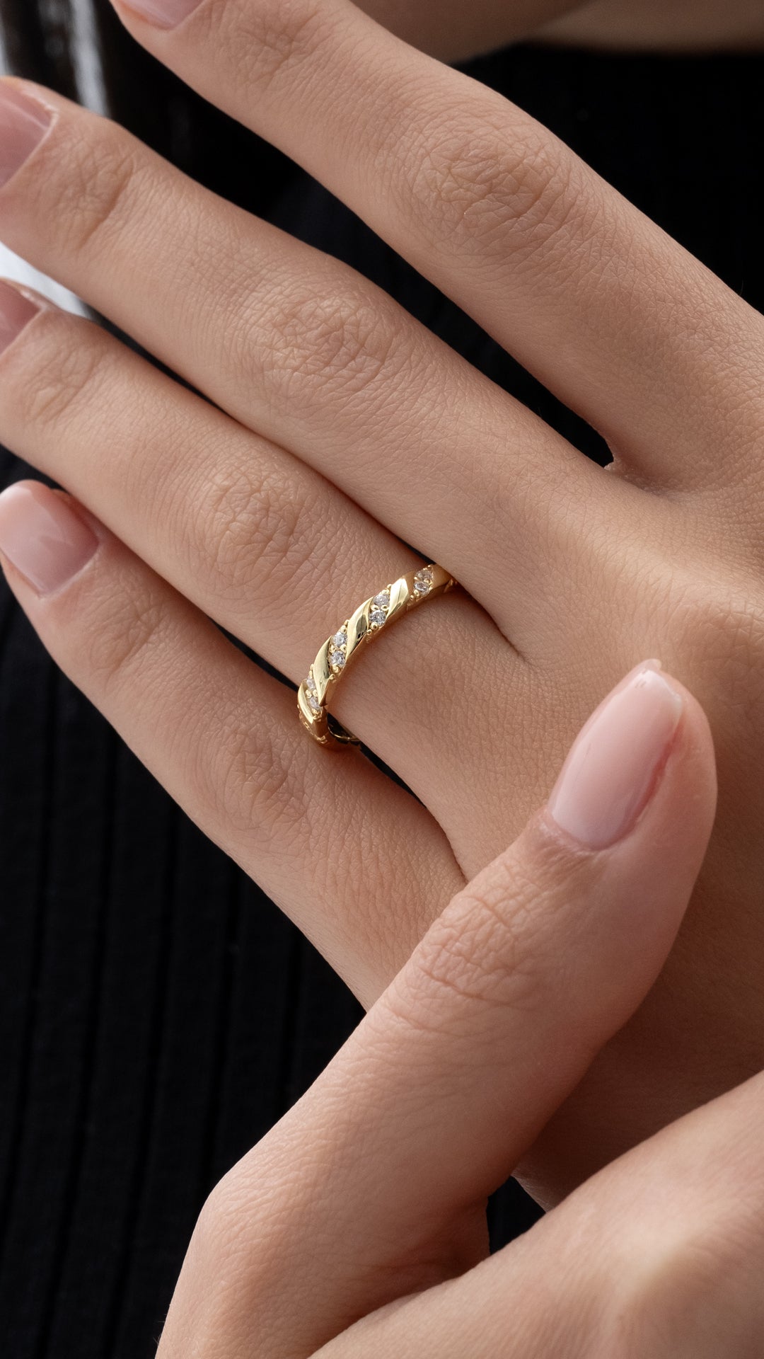 VERIGHETA UNITY DIN AUR GALBEN CU DIAMANTE - Bijuterii LA ROSA