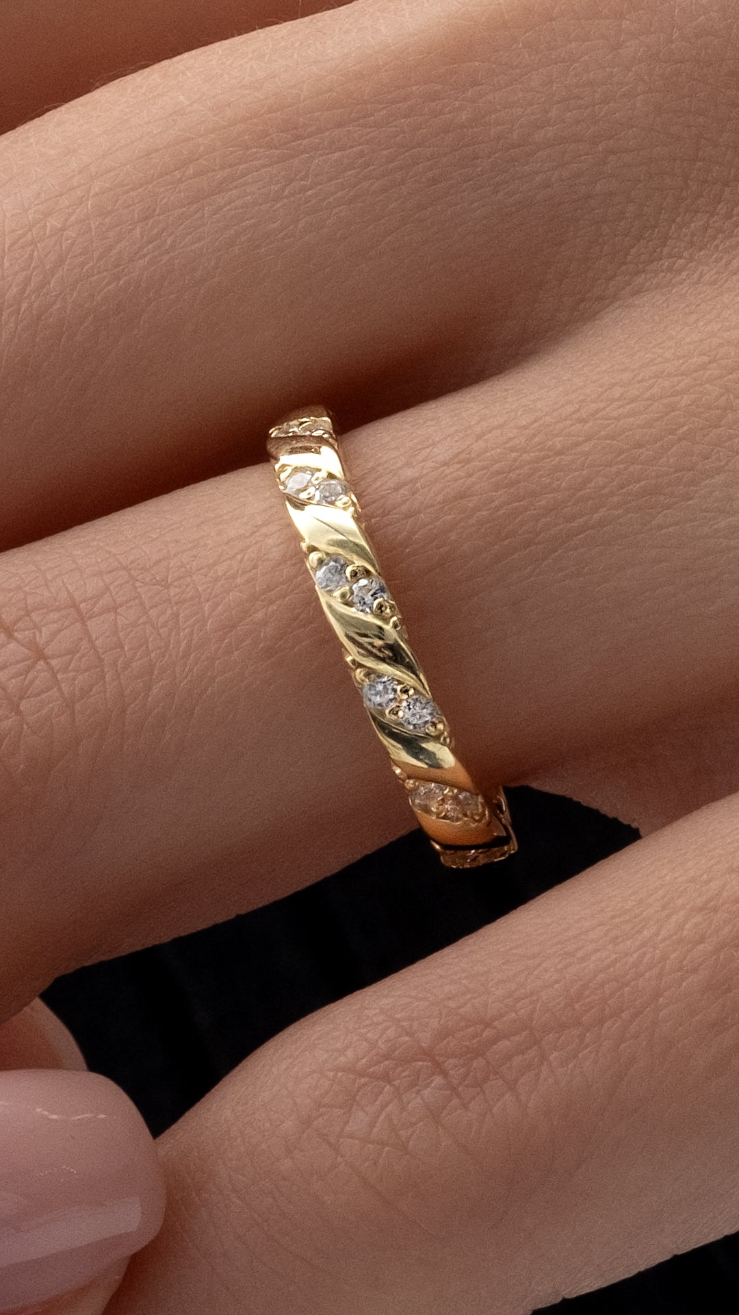 VERIGHETA UNITY DIN AUR GALBEN CU DIAMANTE - Bijuterii LA ROSA