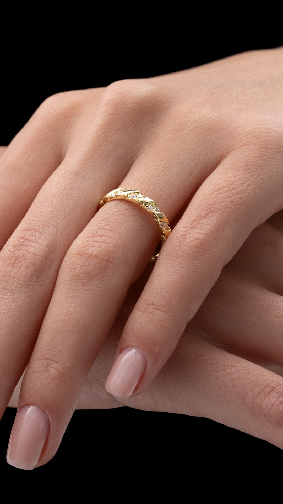 VERIGHETA UNITY DIN AUR GALBEN CU DIAMANTE - Bijuterii LA ROSA