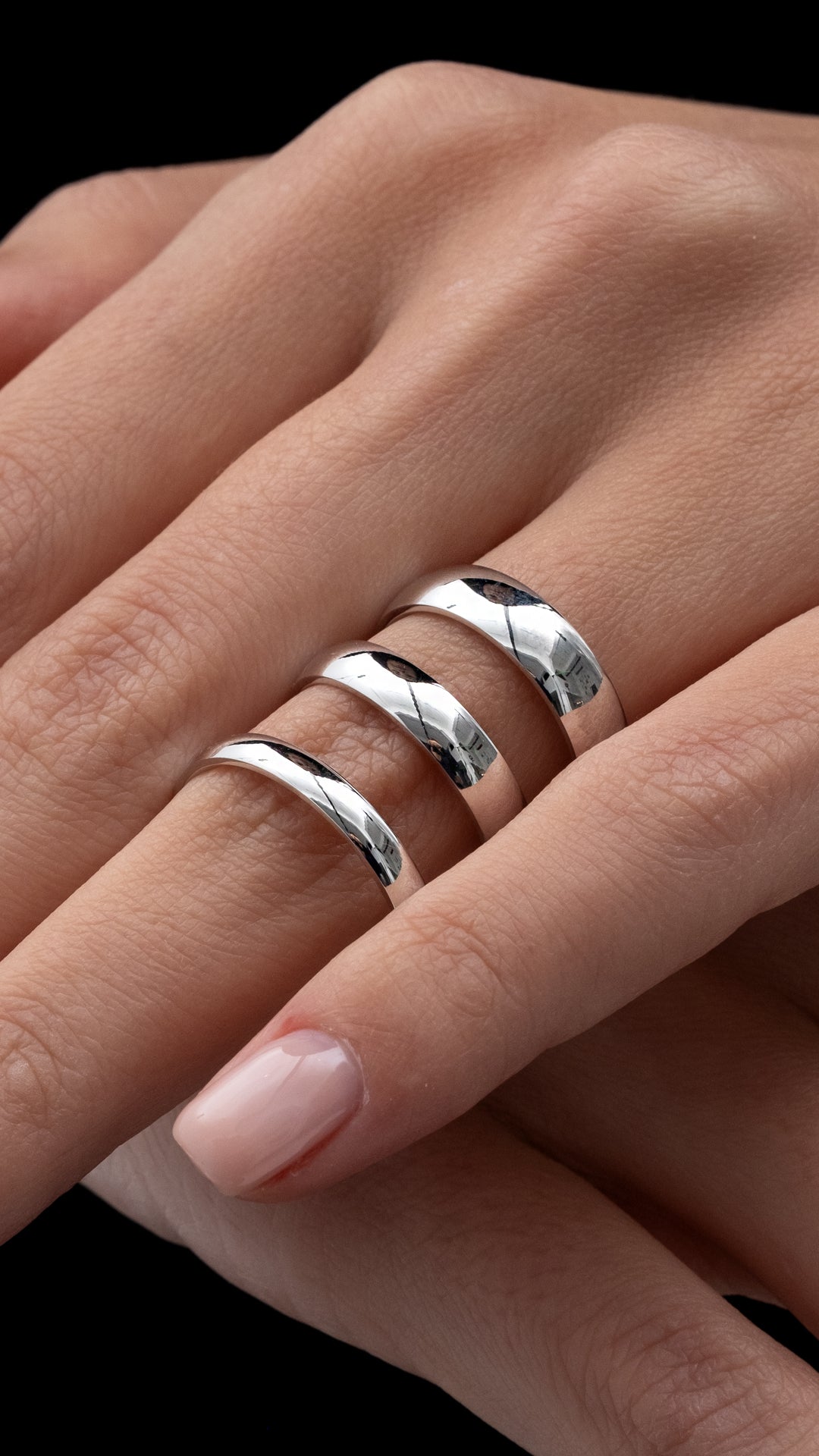 Verighete F4 4mm din aur alb - Bijuterii LA ROSA