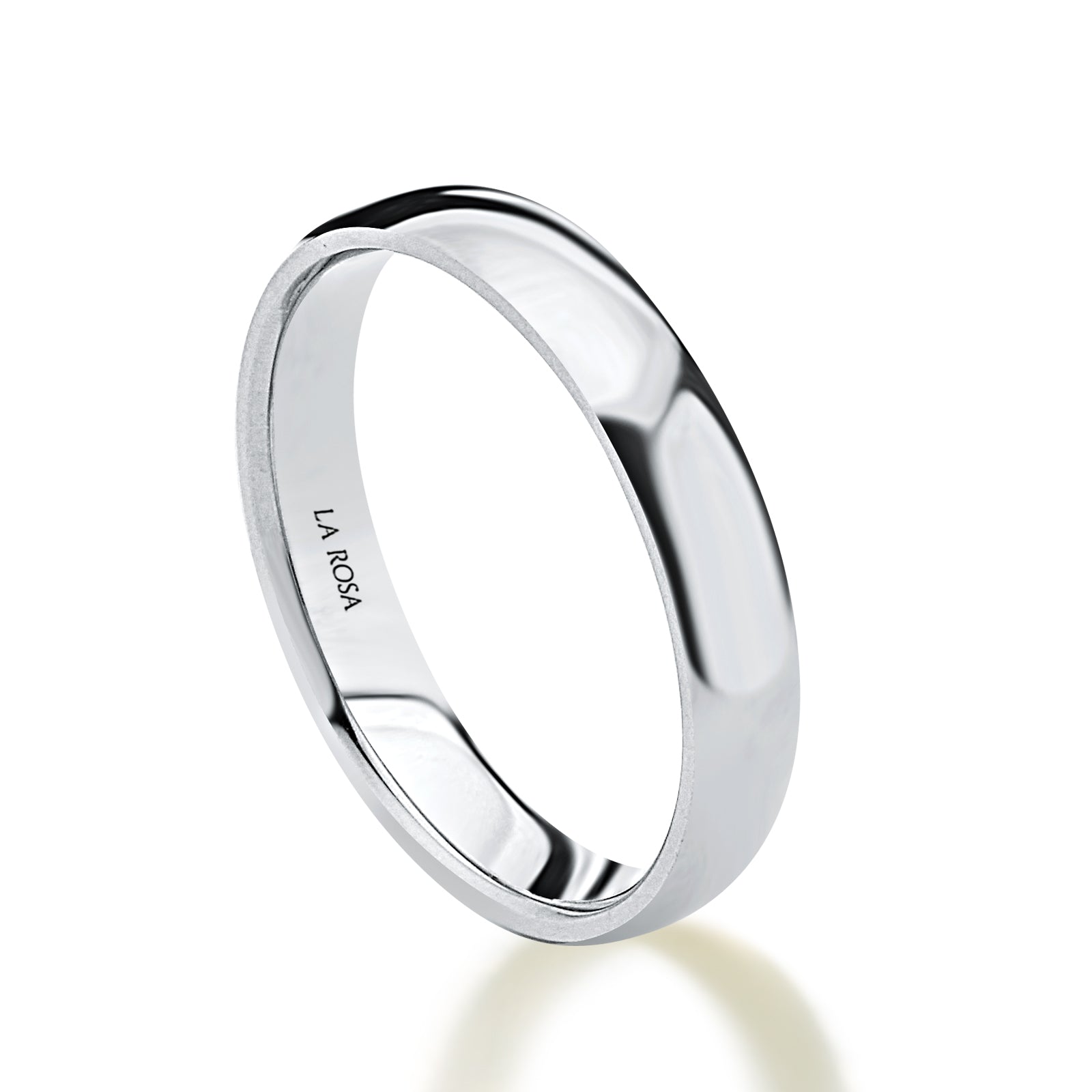 Verighete F4 4mm din aur alb - Bijuterii LA ROSA