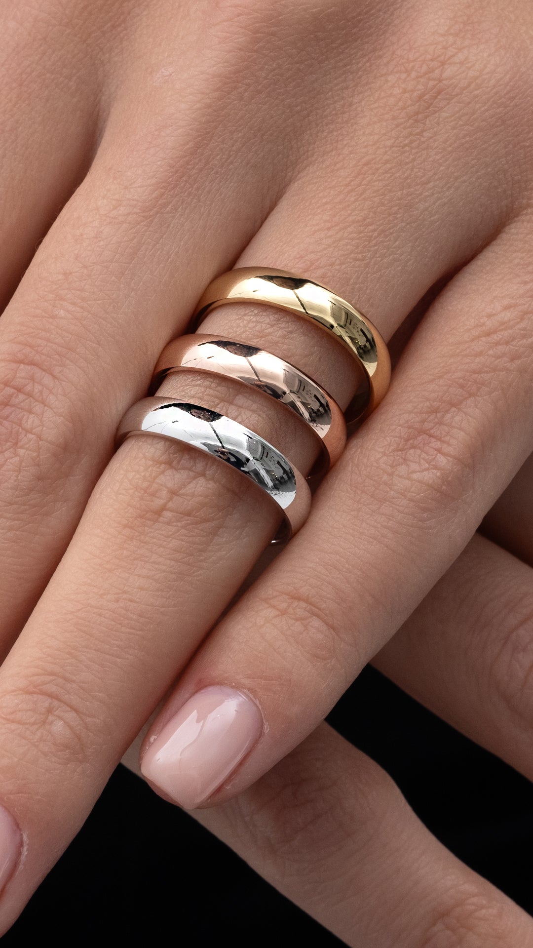 Verighete F4 4mm din aur alb - Bijuterii LA ROSA