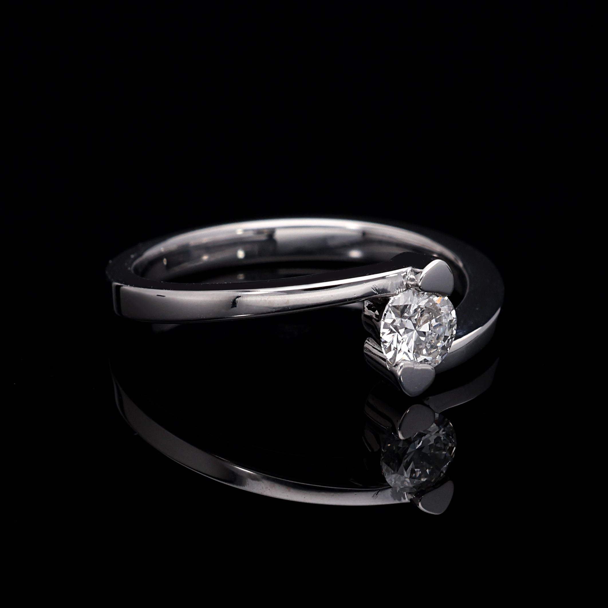 Inel de logodna LGRA1338 din platina cu diamant - Bijuterii LA ROSA