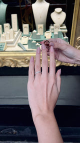 Inel de logodna LRY190 din aur roz 18k cu diamante