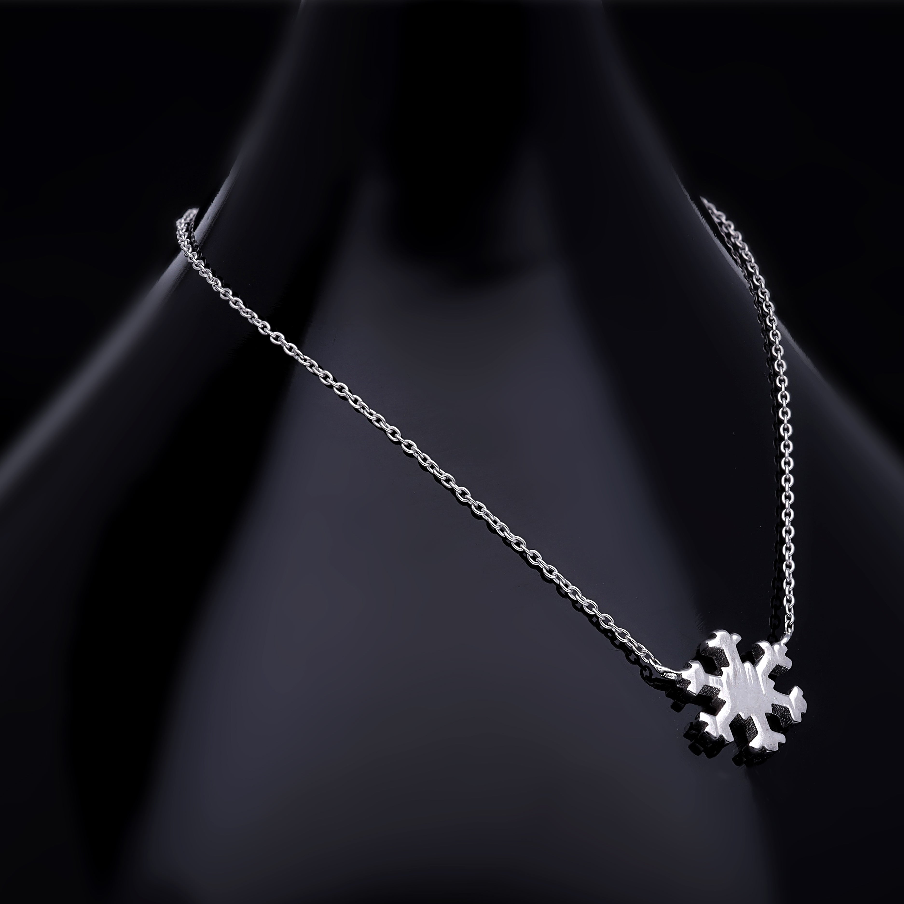 COLIER N132416 DIN AUR ALB 14K FORMA FULG - Bijuterii LA ROSA